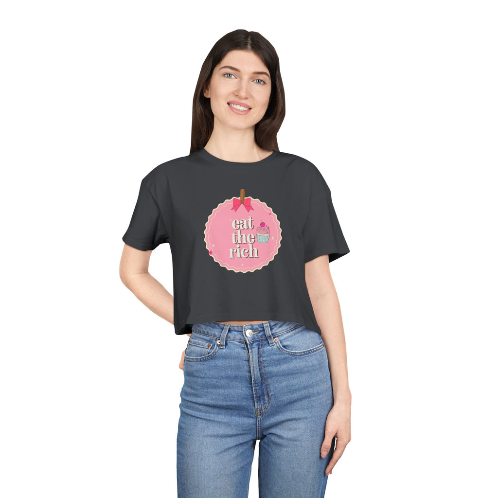 Eat the Rich - Coquette Cupcake Women's Crop Top Tee