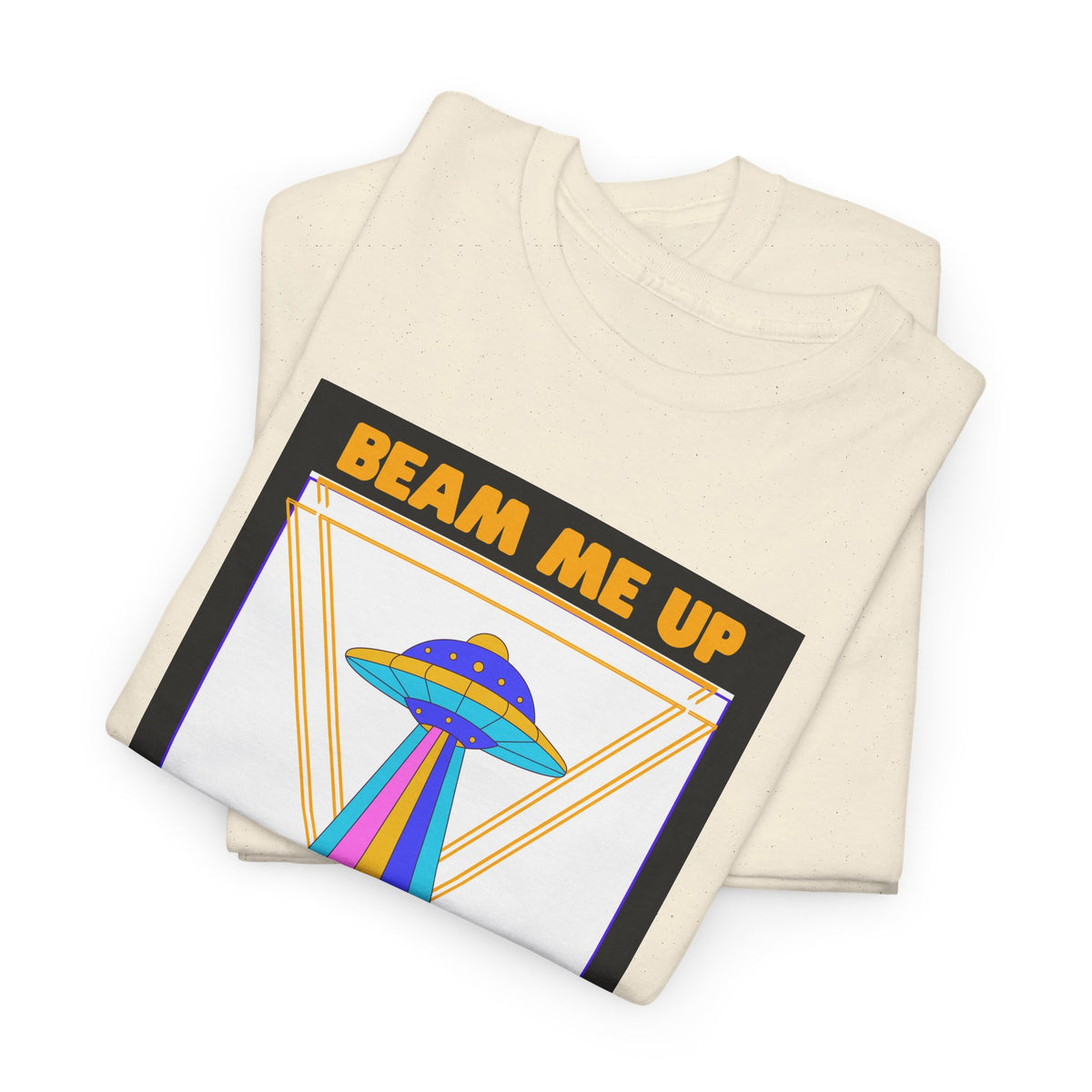 'Beam Me Up' Funny UFO Unisex Cotton T-Shirt