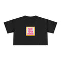 Eat The Rich - Pink Graphic Protest Crop Top Tee