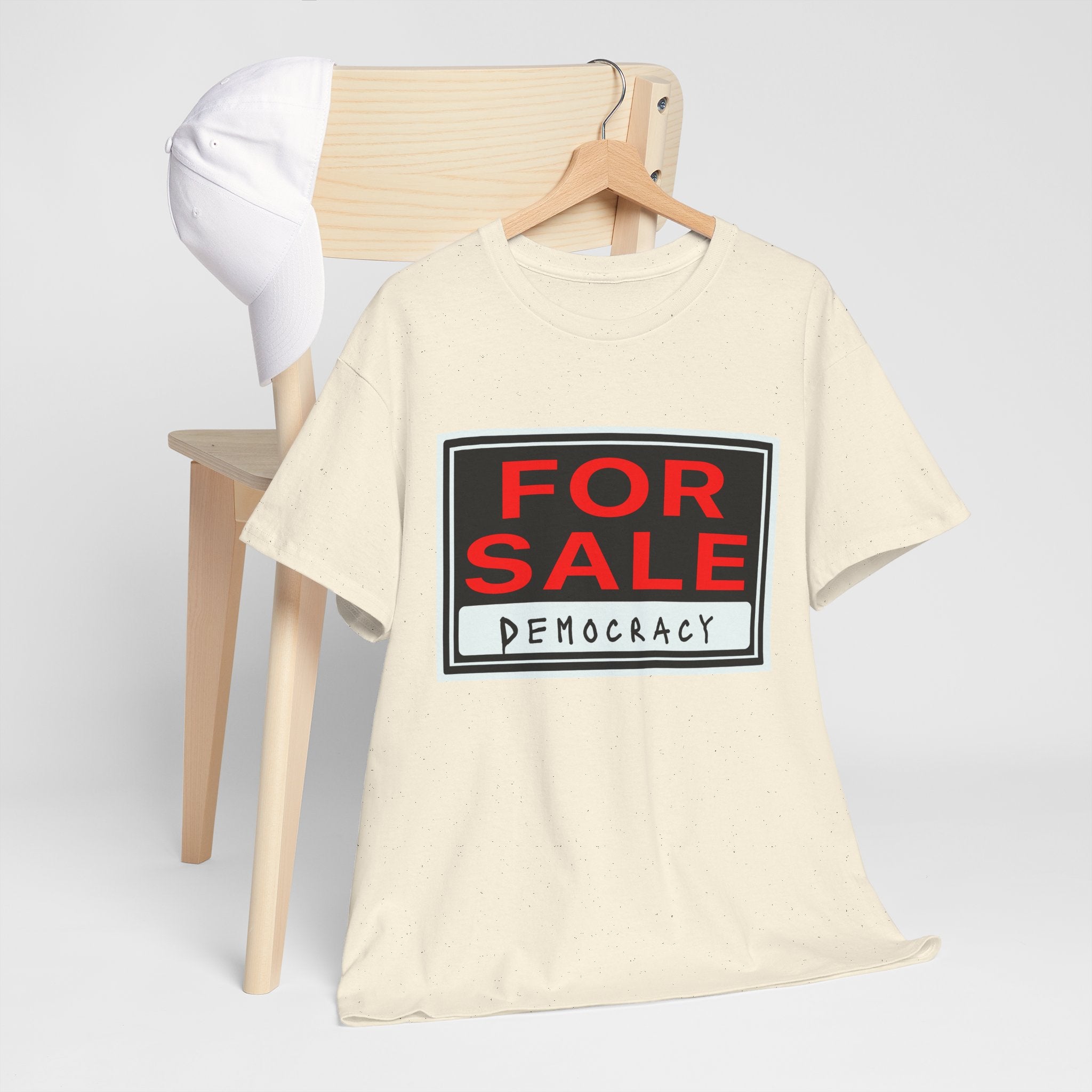 Democracy For Sale Graphic Tee — Funny Political Statement T-Shirt
