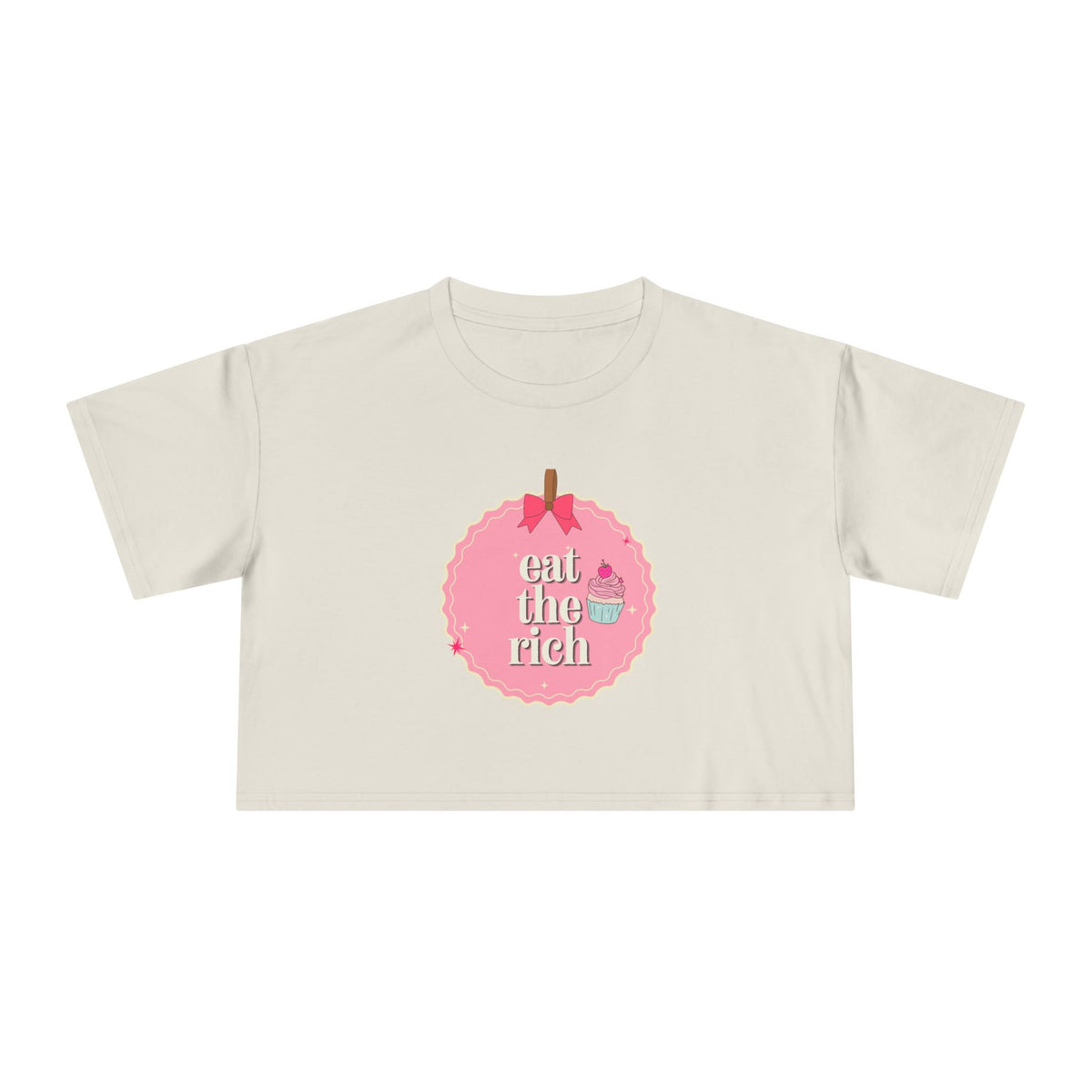 Eat the Rich - Coquette Cupcake Women's Crop Top Tee