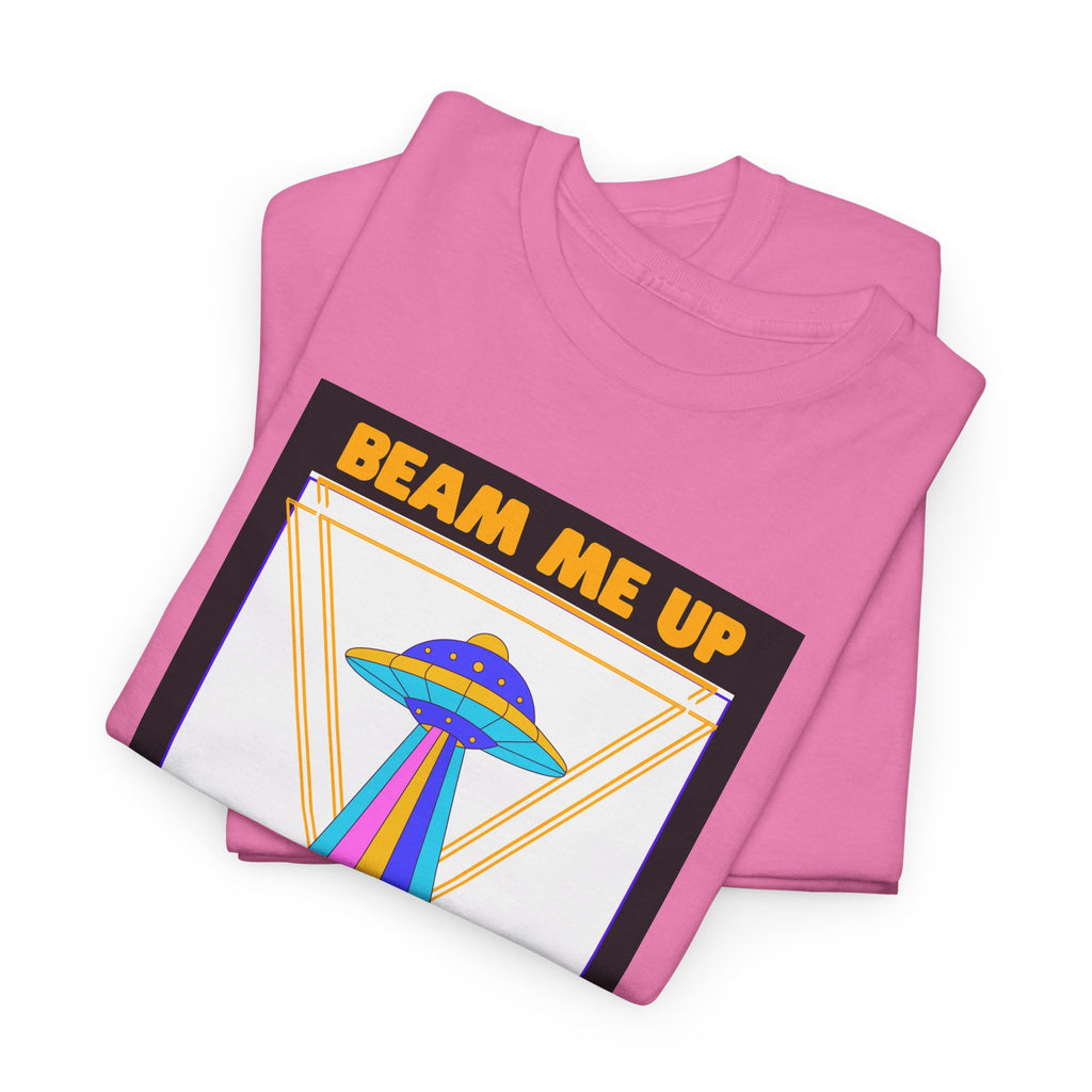 'Beam Me Up' Funny UFO Unisex Cotton T-Shirt