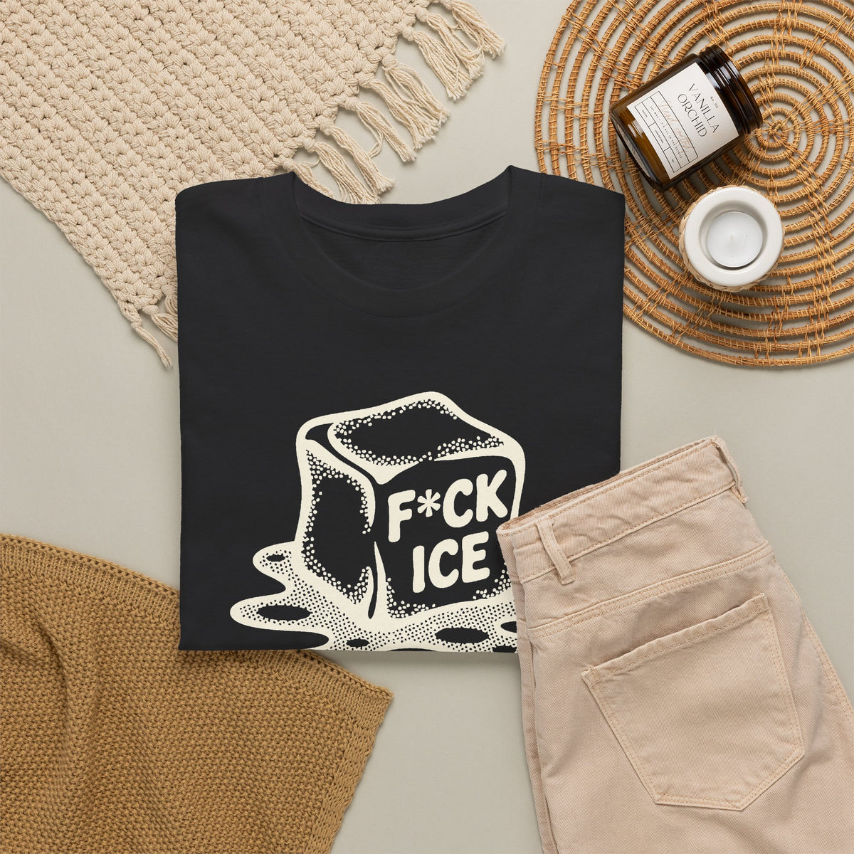 Anti ICE Political Protest Unisex Cotton T-Shirt
