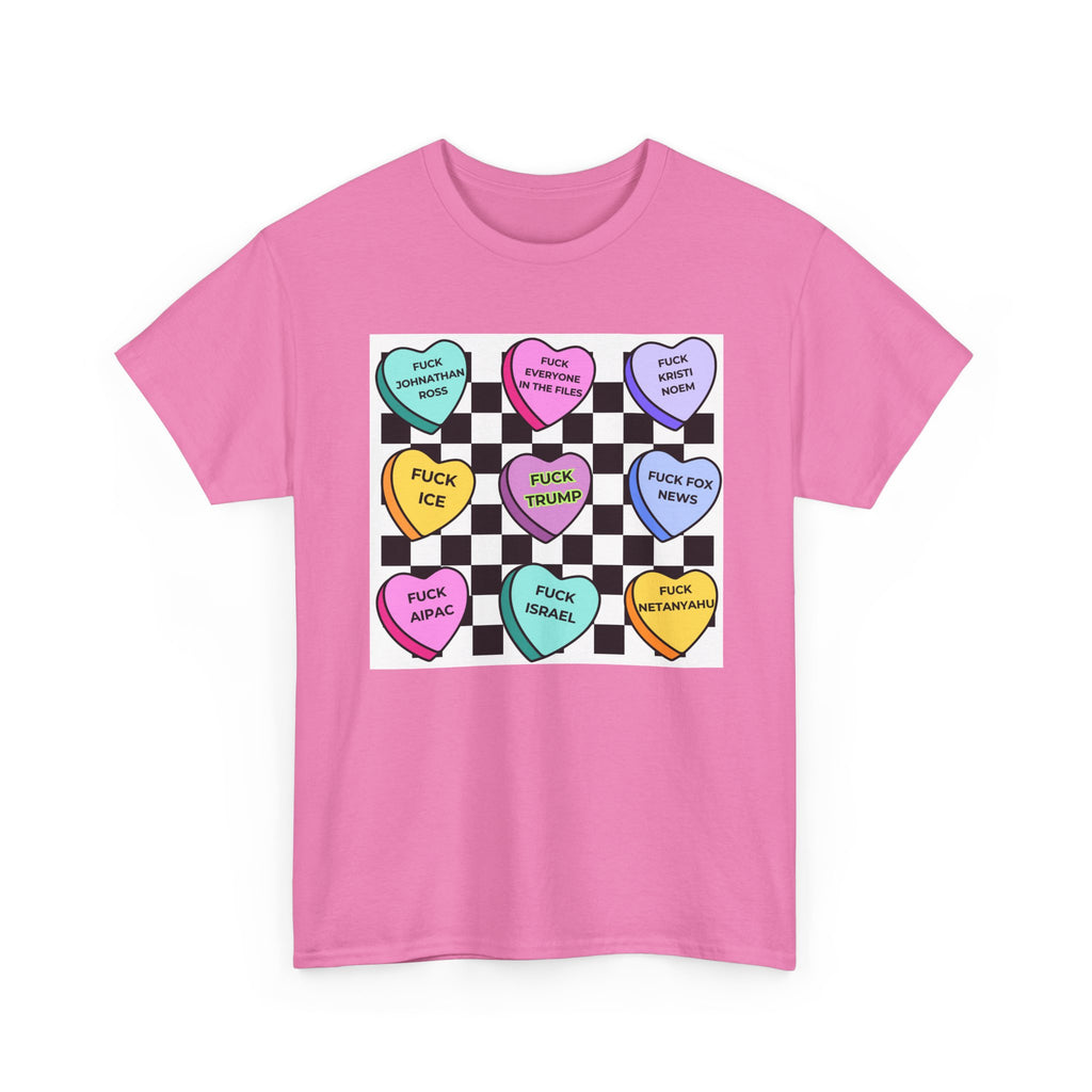Political Conversation Heart Checkerboard Unisex CottonT-Shirt