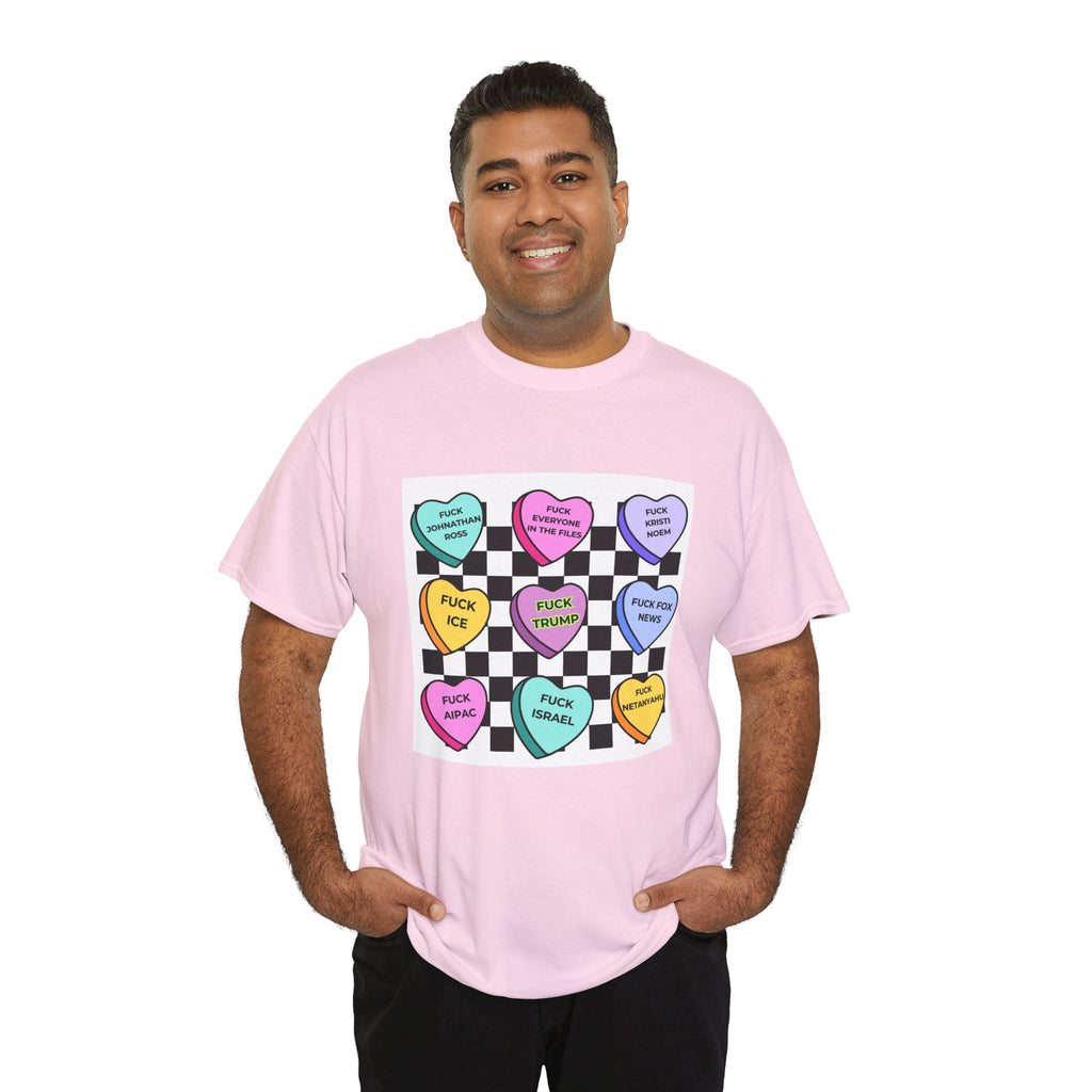 Political Conversation Hearts T-Shirt Social Justice Candy Heart Tee
