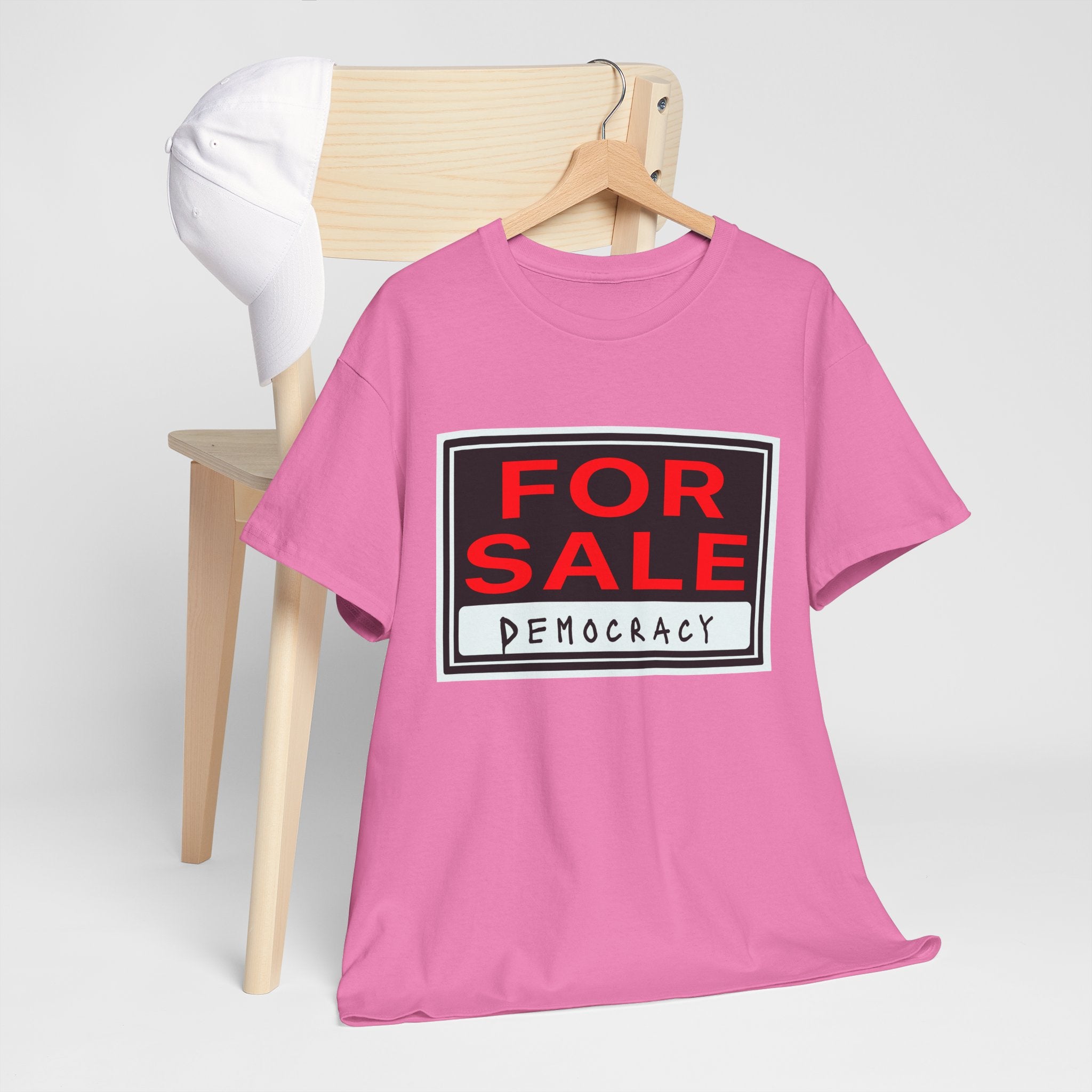 Democracy For Sale Graphic Tee — Funny Political Statement T-Shirt