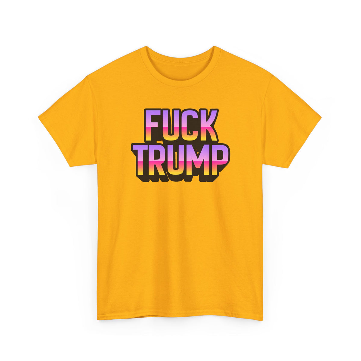 Anti TRUMP Rainbow Graphic Unisex Cotton T-Shirt