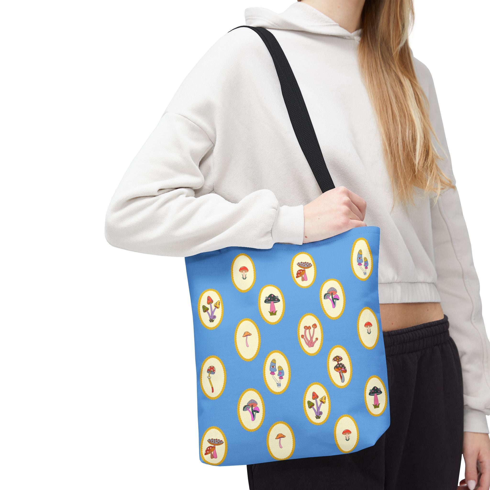 Princess Amanita Mushroom Vintage Scrapbook Tote Bag