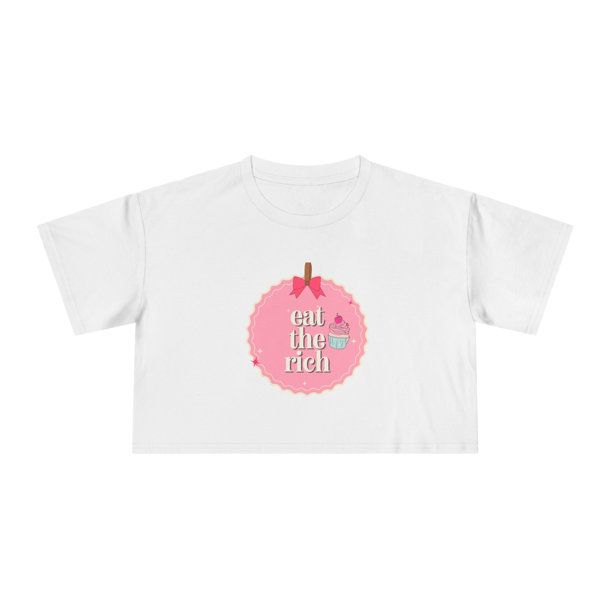 Eat the Rich - Coquette Cupcake Women's Crop Top Tee