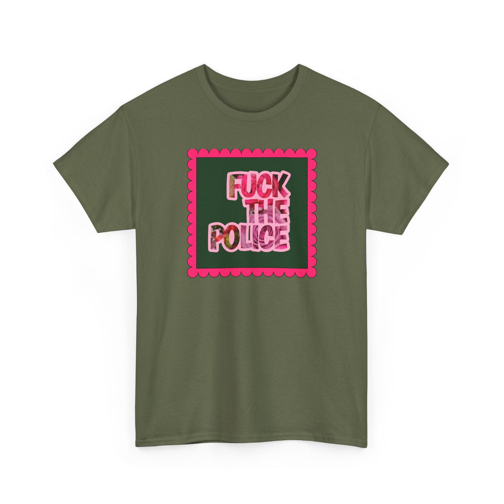 'Fuck The Police' Feminine Protest Graphic Unisex Cotton T-Shirt