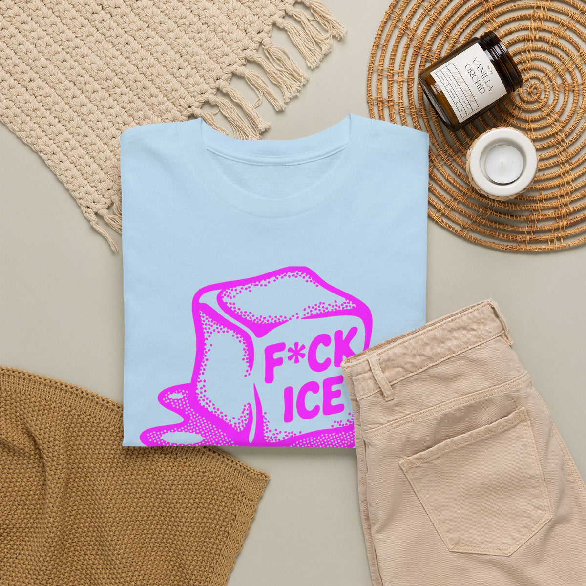 Anti ICE Political Protest Unisex Cotton T-Shirt