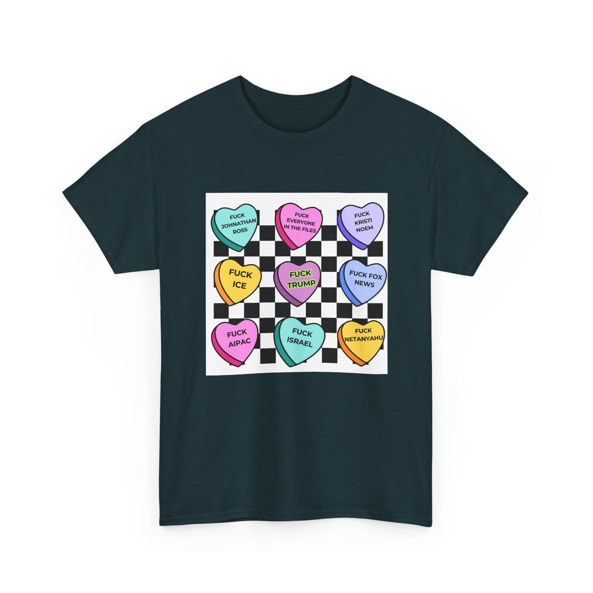 Political Conversation Hearts T-Shirt Social Justice Candy Heart Tee