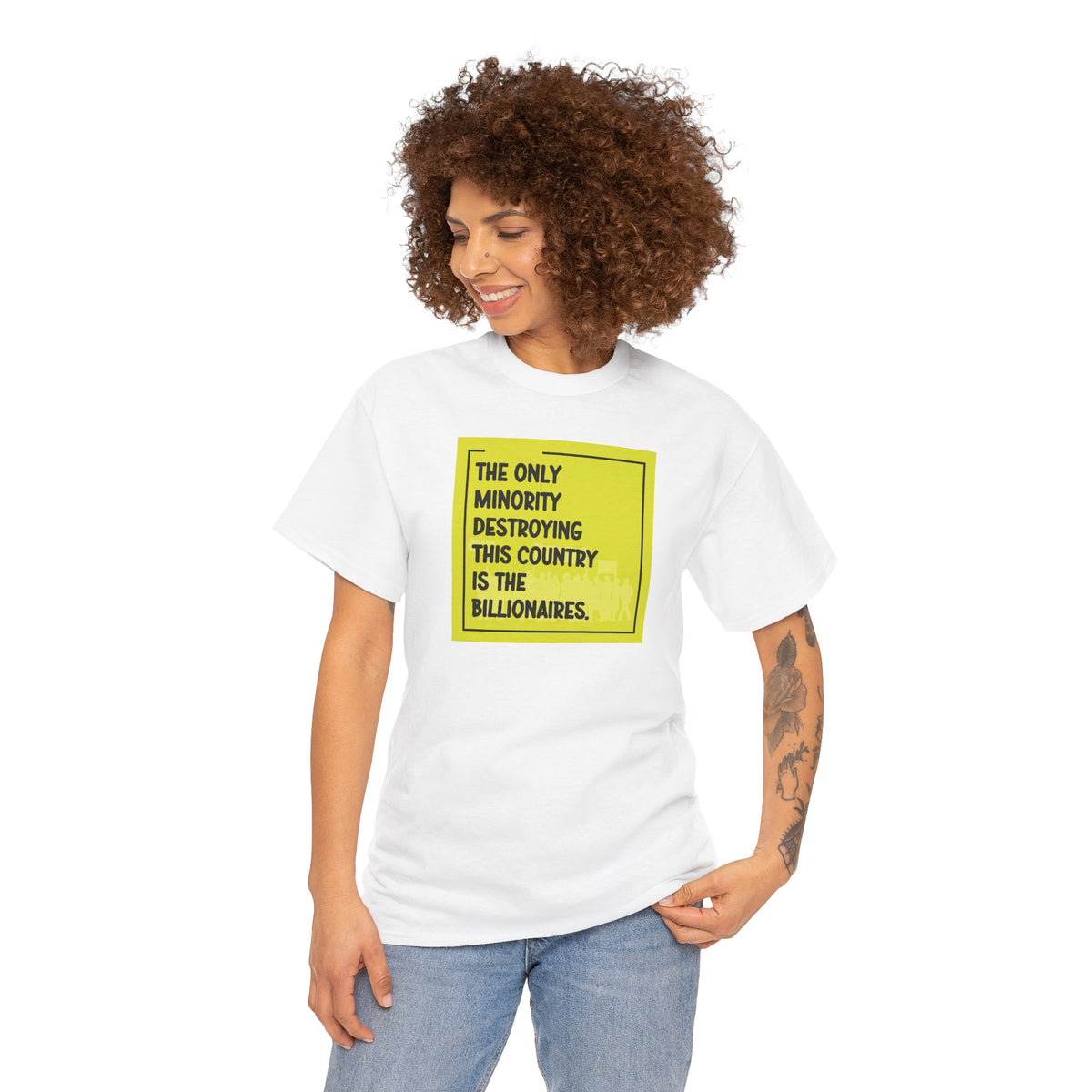 'The Only Minority Destroying This Country Is The Billionaires' Political Statement Unisex Cotton T-Shirt