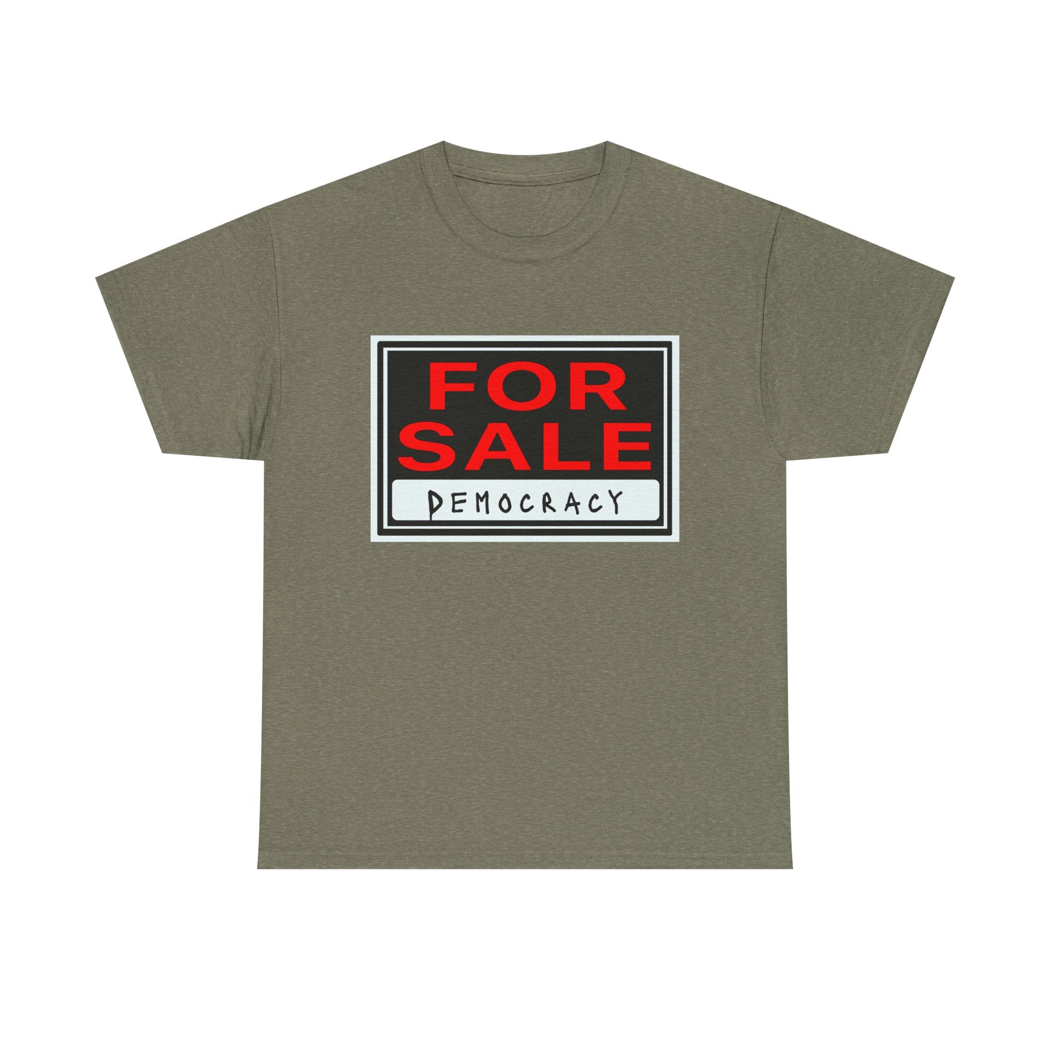 Democracy For Sale Graphic Tee — Funny Political Statement T-Shirt
