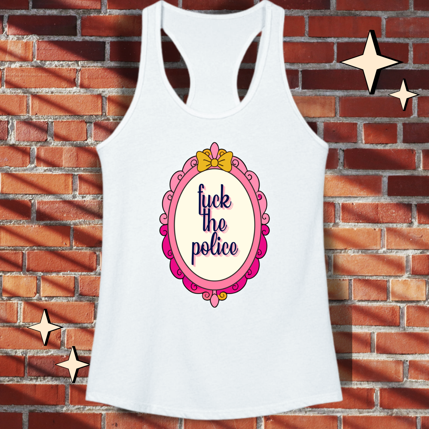 Princess Coquette 'Fuck the Police' Racerback Tank