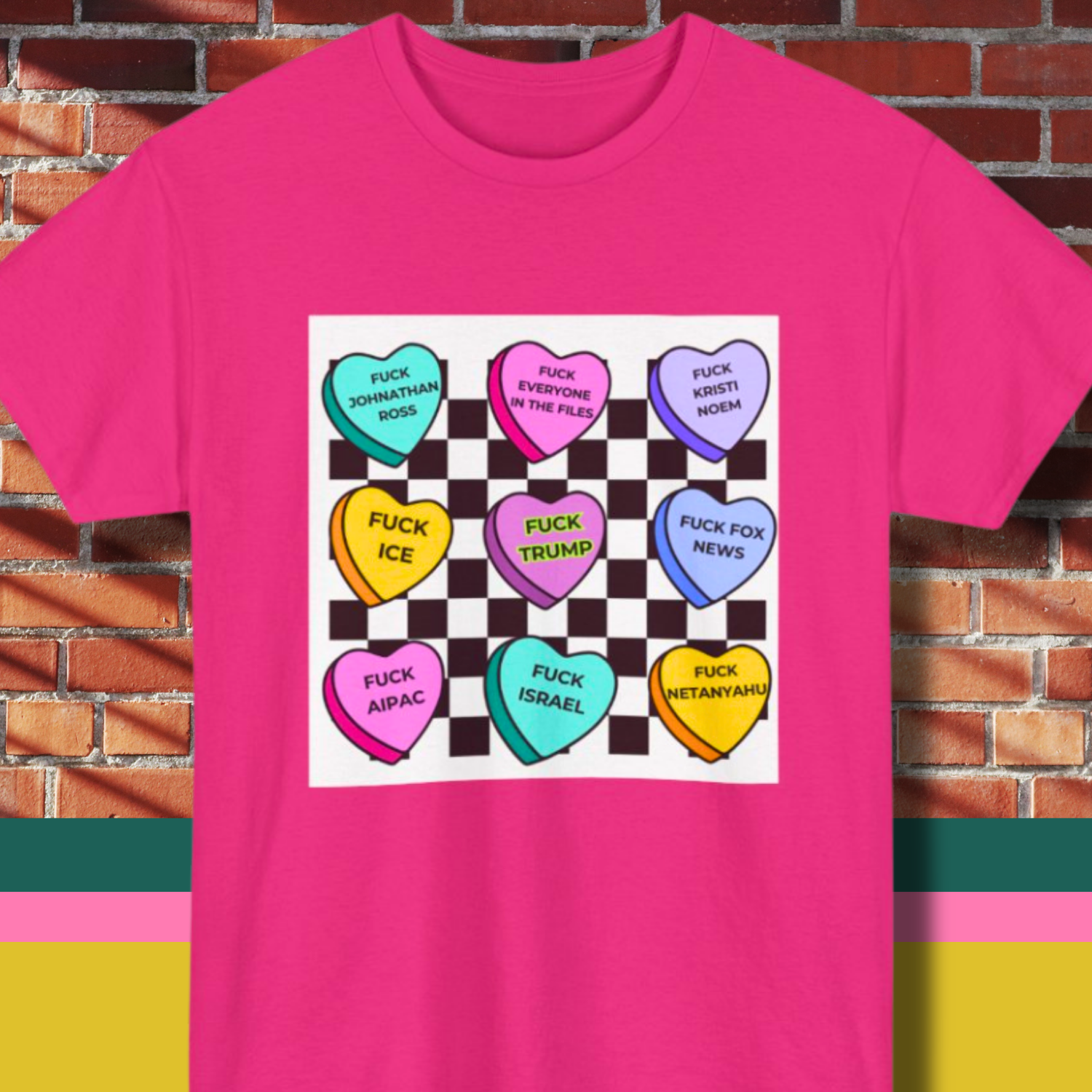 Political Conversation Hearts T-Shirt Social Justice Candy Heart Tee