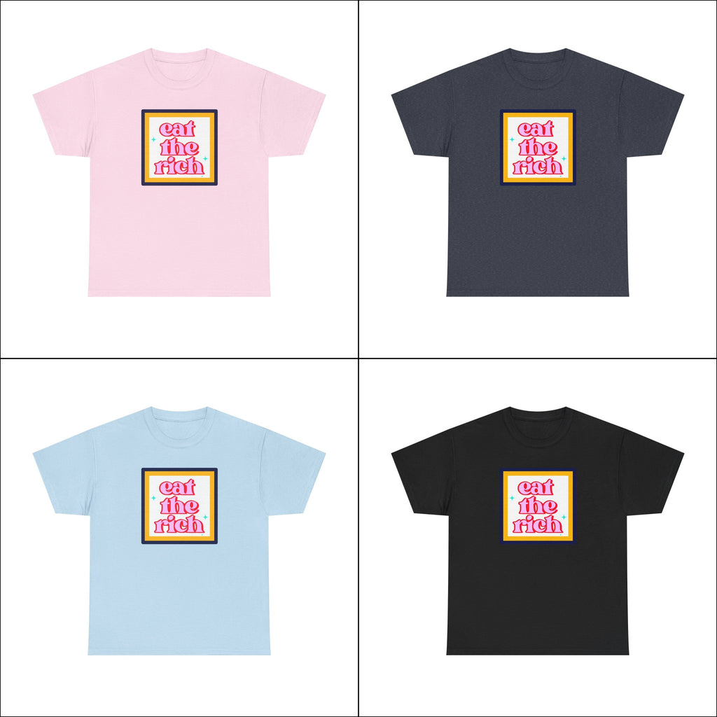 'Eat The Rich' Graphic Unisex Cotton T‑Shirt
