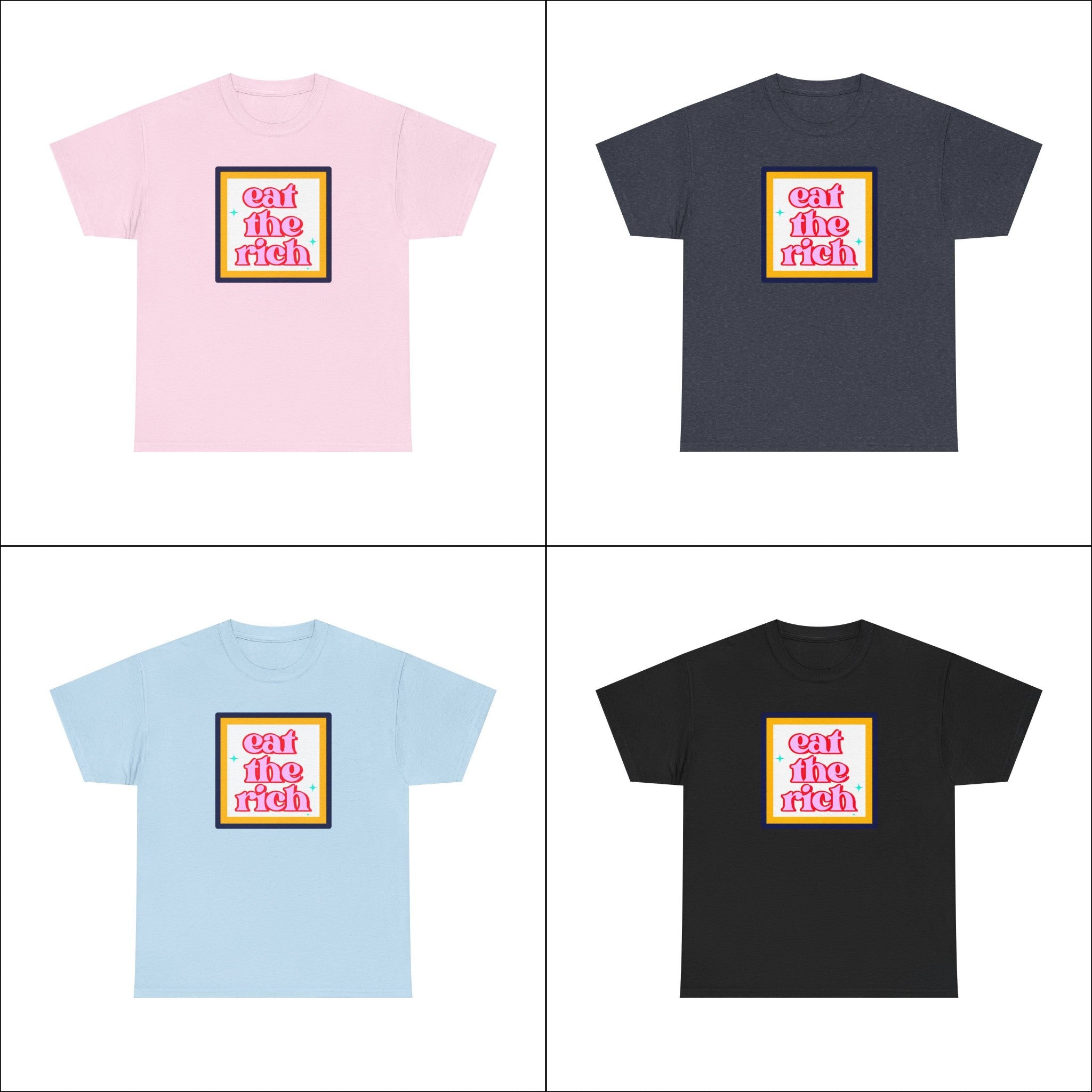 'Eat The Rich' Graphic Unisex Cotton T‑Shirt