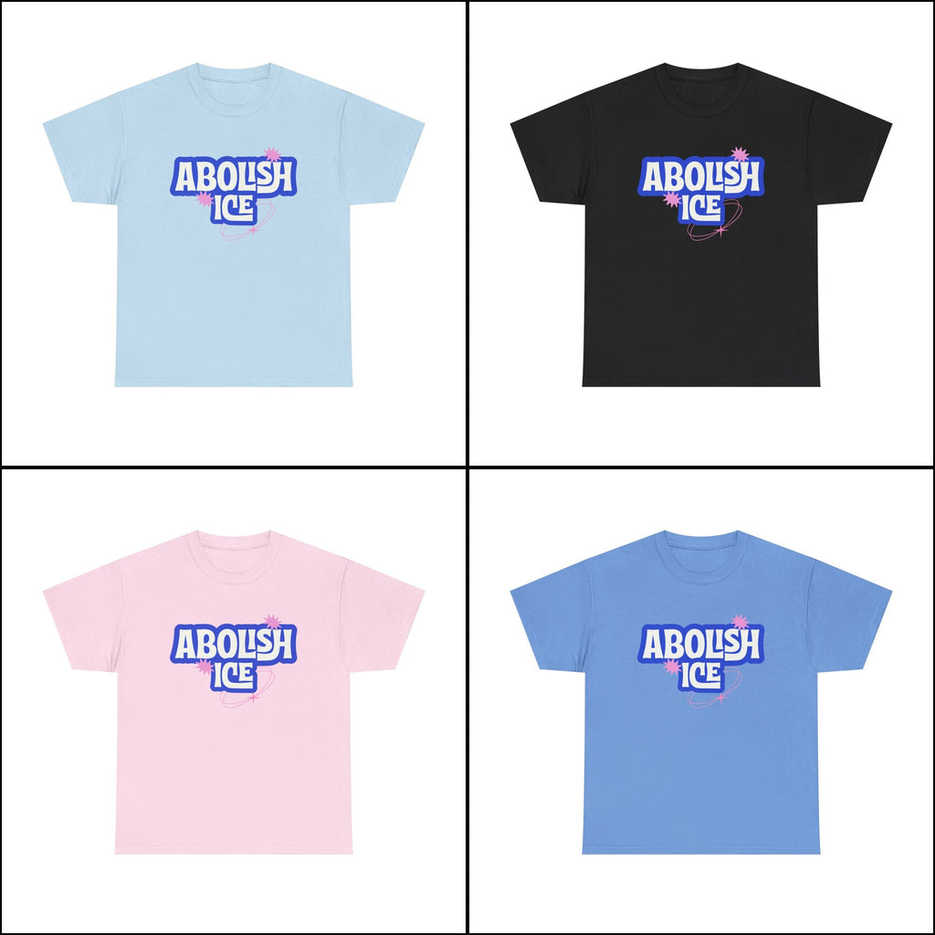 'Abolish ICE' Bold Political Graphic Unisex Cotton T-Shirt