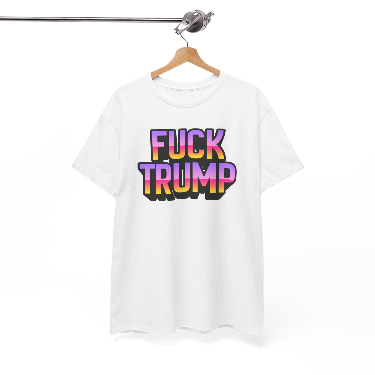 Anti TRUMP Rainbow Graphic Unisex Cotton T-Shirt