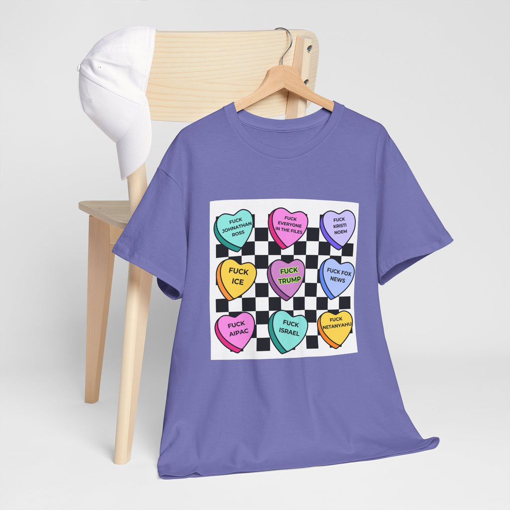 Political Conversation Hearts T-Shirt Social Justice Candy Heart Tee