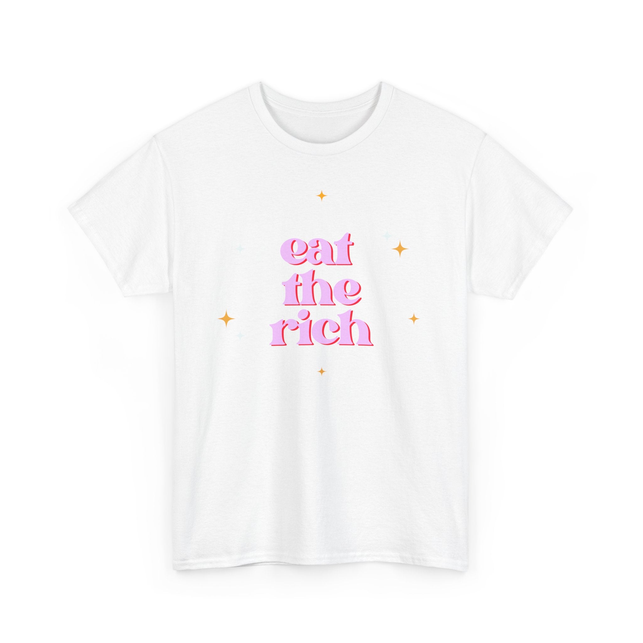 Eat The Rich T‑Shirt — Retro Pink Slogan Tee