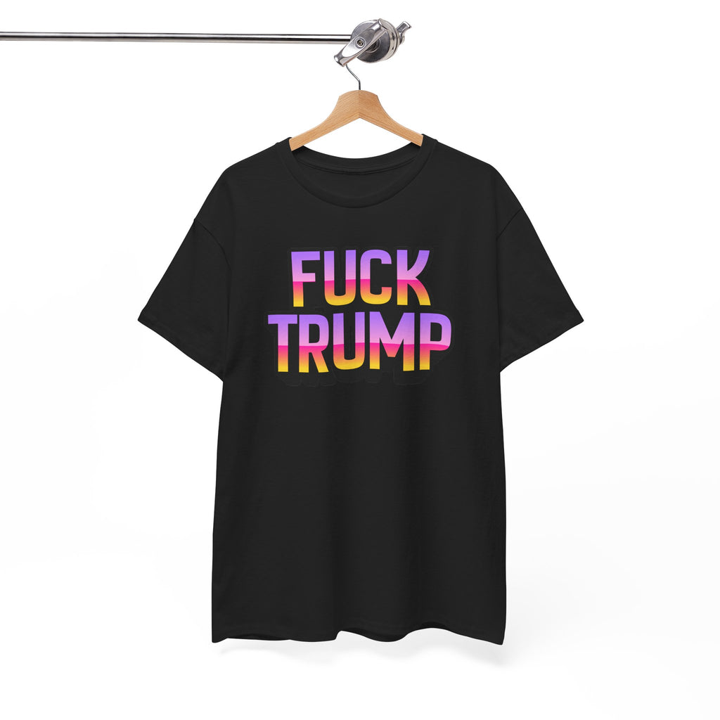 Anti TRUMP Rainbow Graphic Unisex Cotton T-Shirt