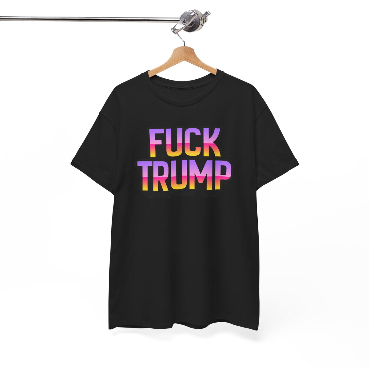Anti TRUMP Rainbow Graphic Unisex Cotton T-Shirt