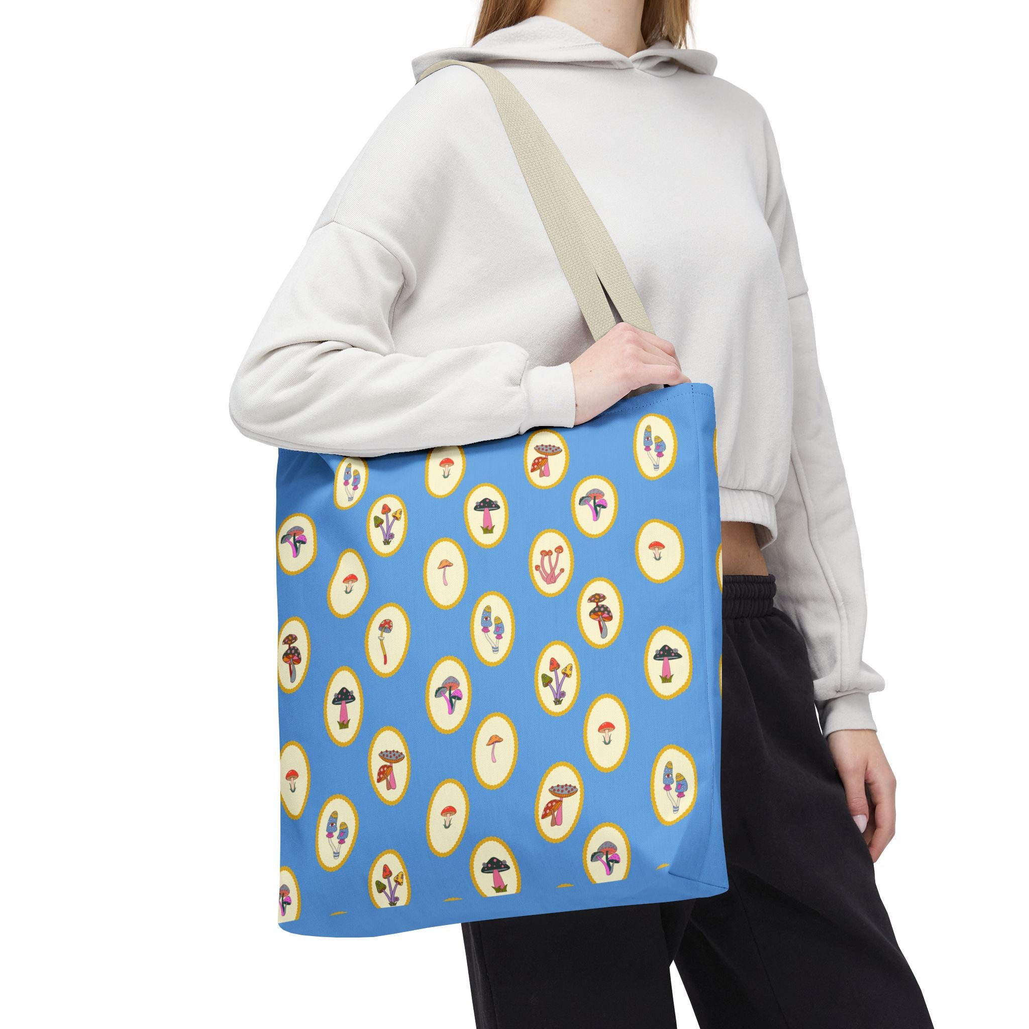 Princess Amanita Mushroom Vintage Scrapbook Tote Bag