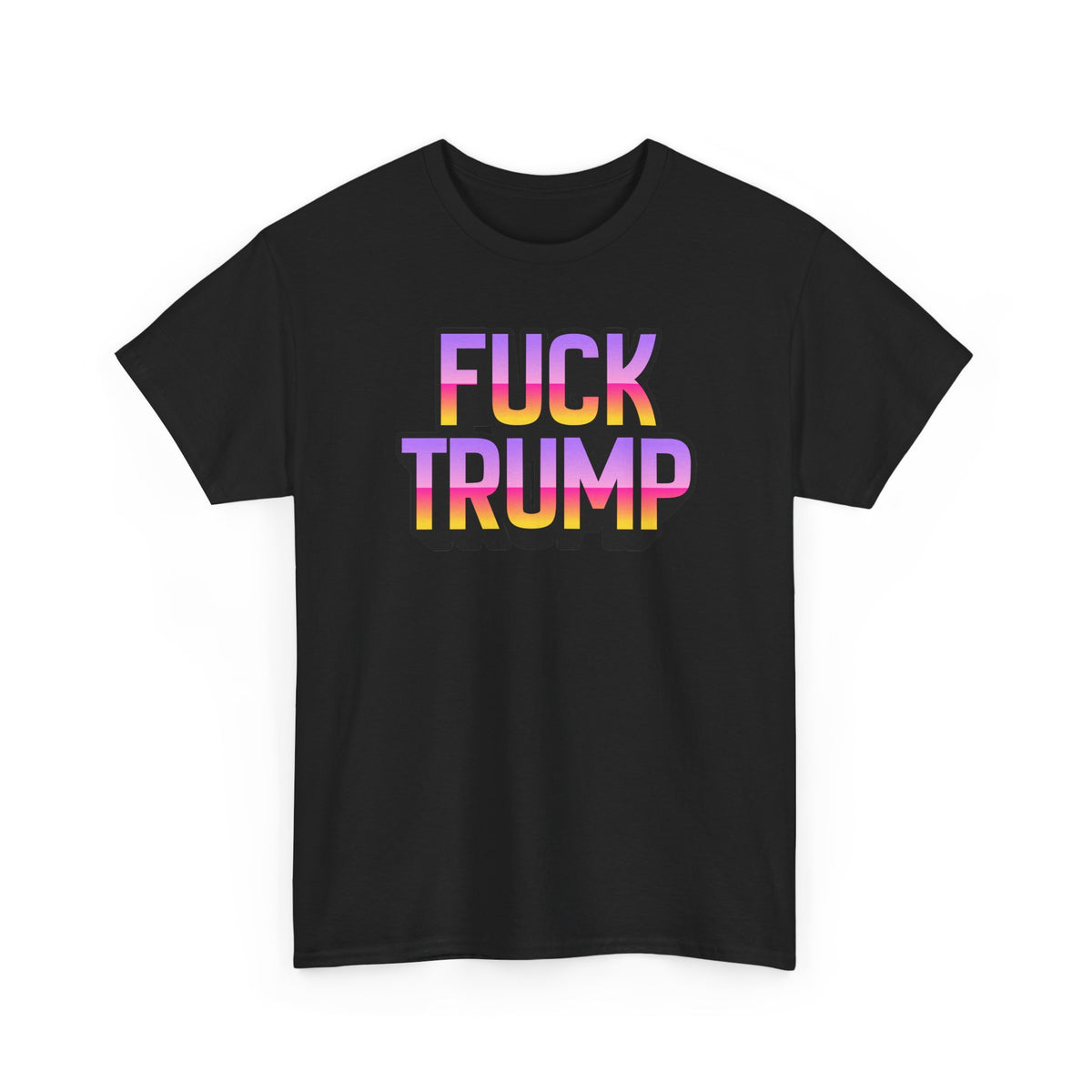 Anti TRUMP Rainbow Graphic Unisex Cotton T-Shirt