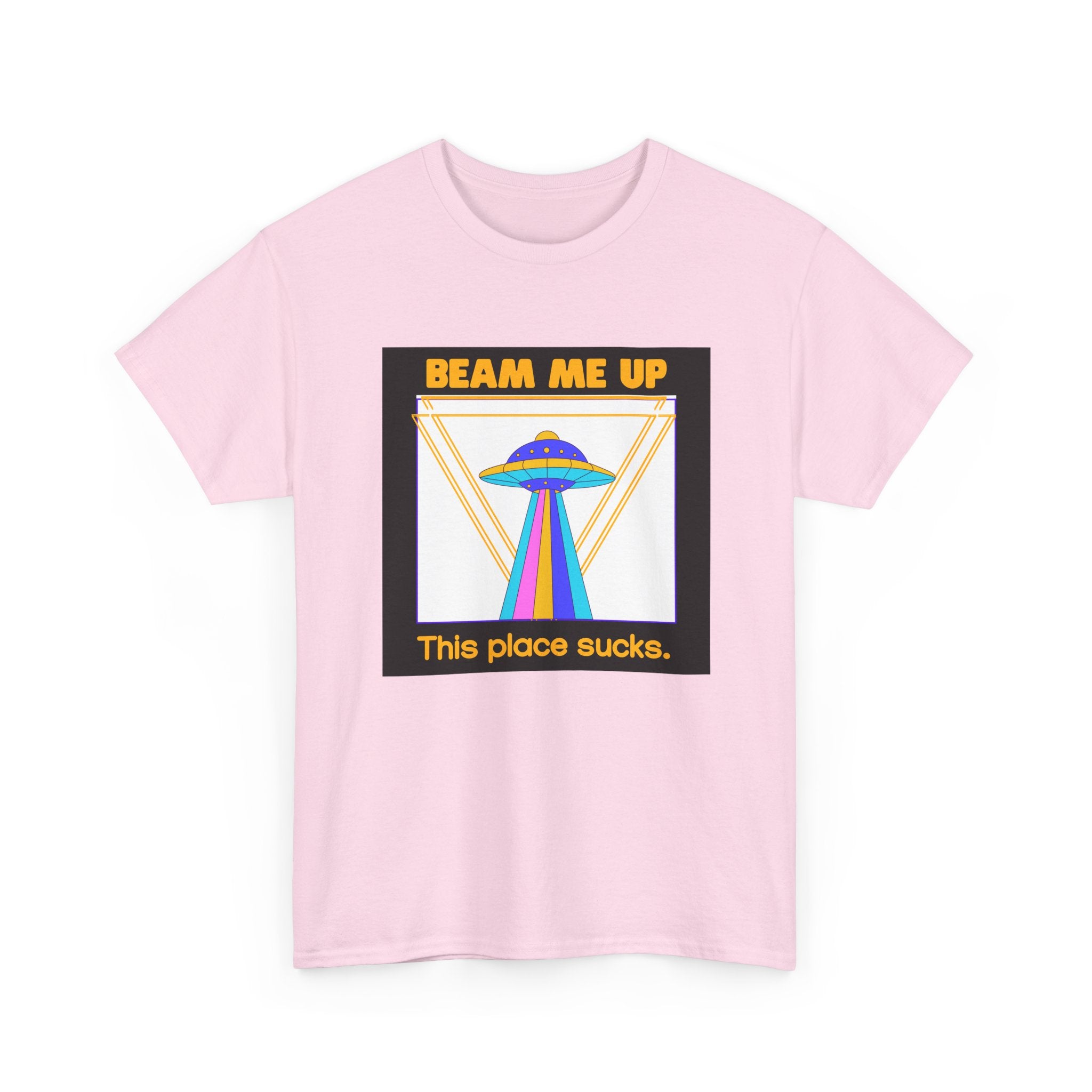 'Beam Me Up' Funny UFO Unisex Cotton T-Shirt