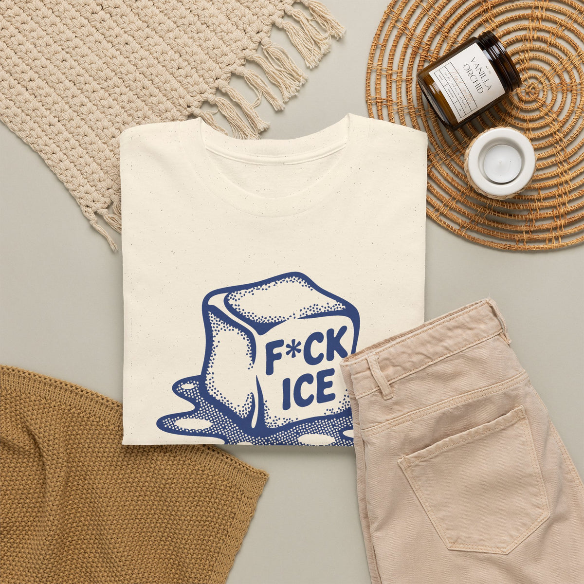Anti ICE Political Protest Unisex Cotton T-Shirt