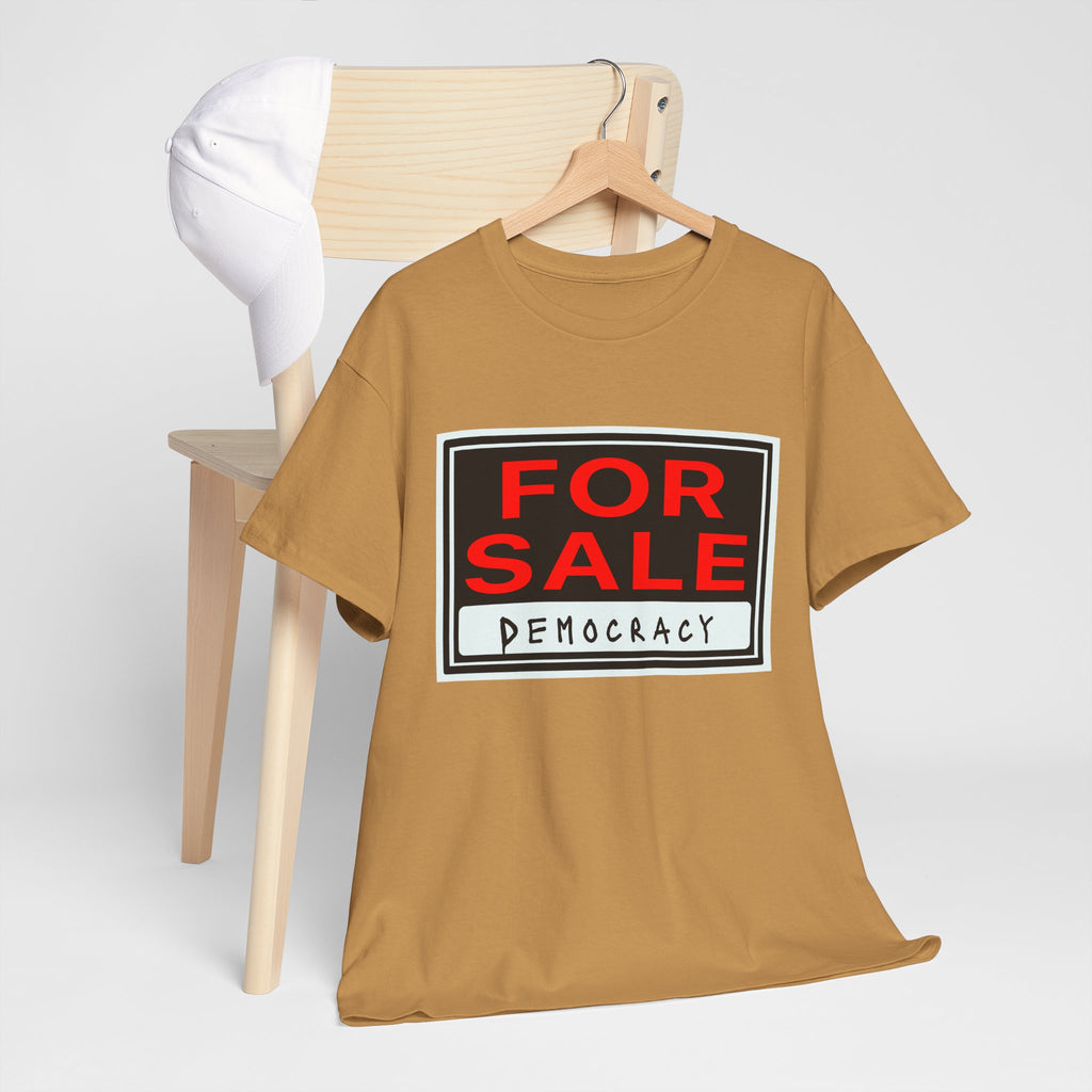 Democracy For Sale Graphic Tee — Funny Political Statement T-Shirt