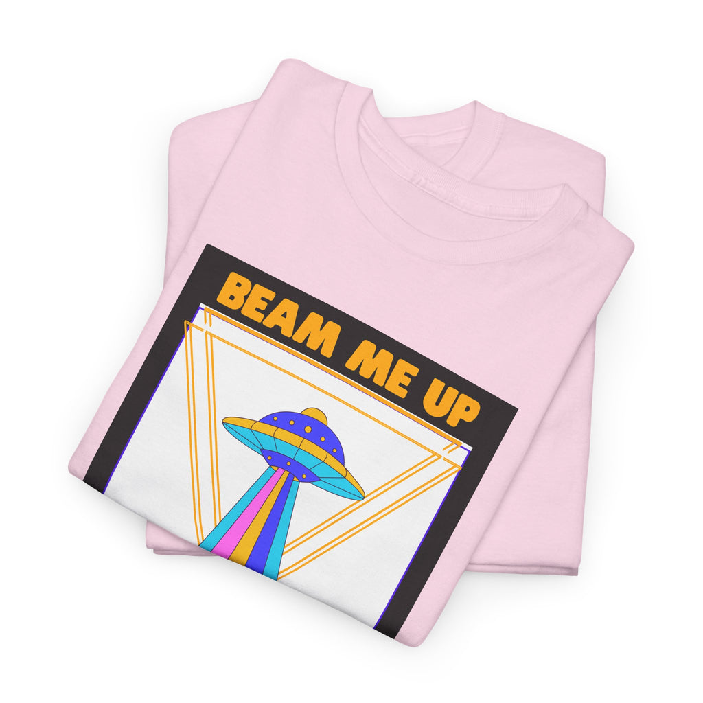 'Beam Me Up' Funny UFO Unisex Cotton T-Shirt