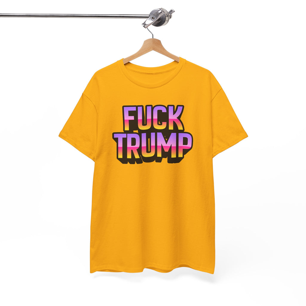 Anti TRUMP Rainbow Graphic Unisex Cotton T-Shirt