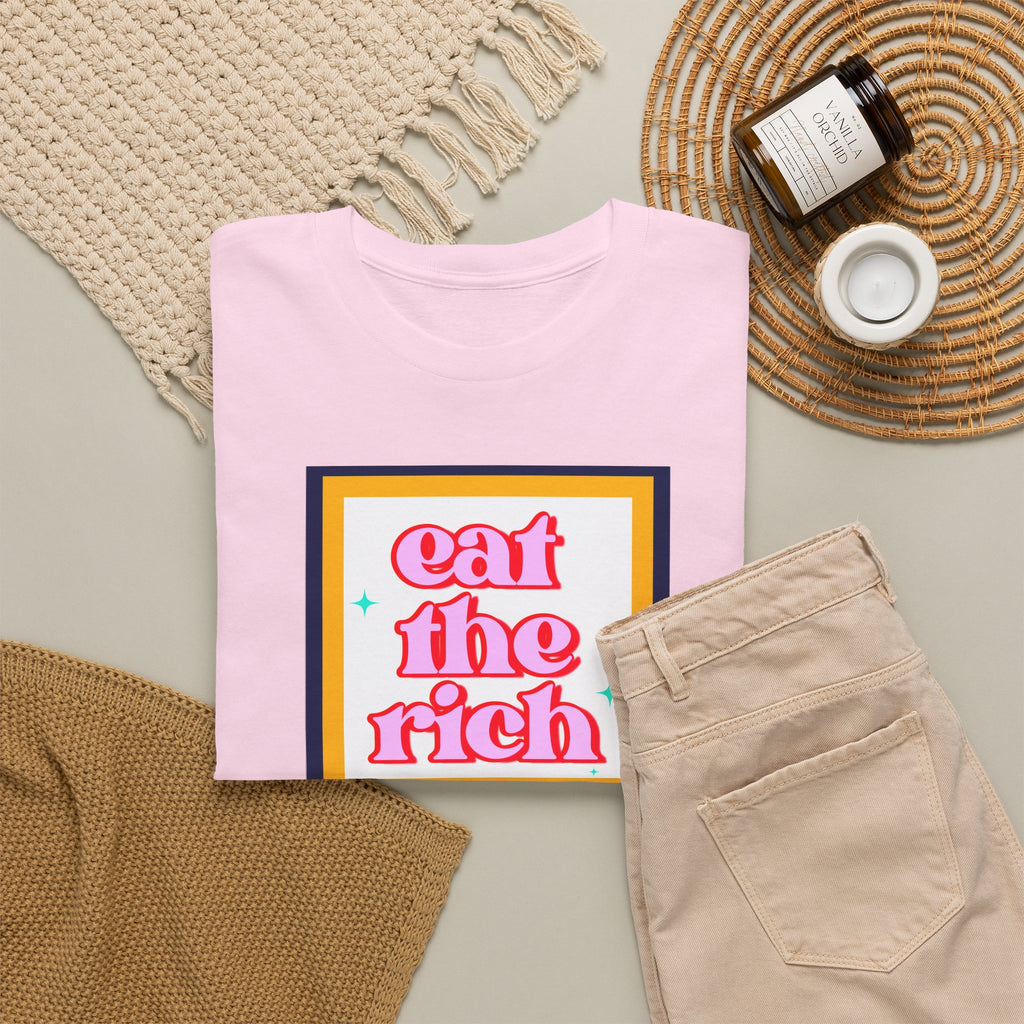'Eat The Rich' Graphic Unisex Cotton T‑Shirt