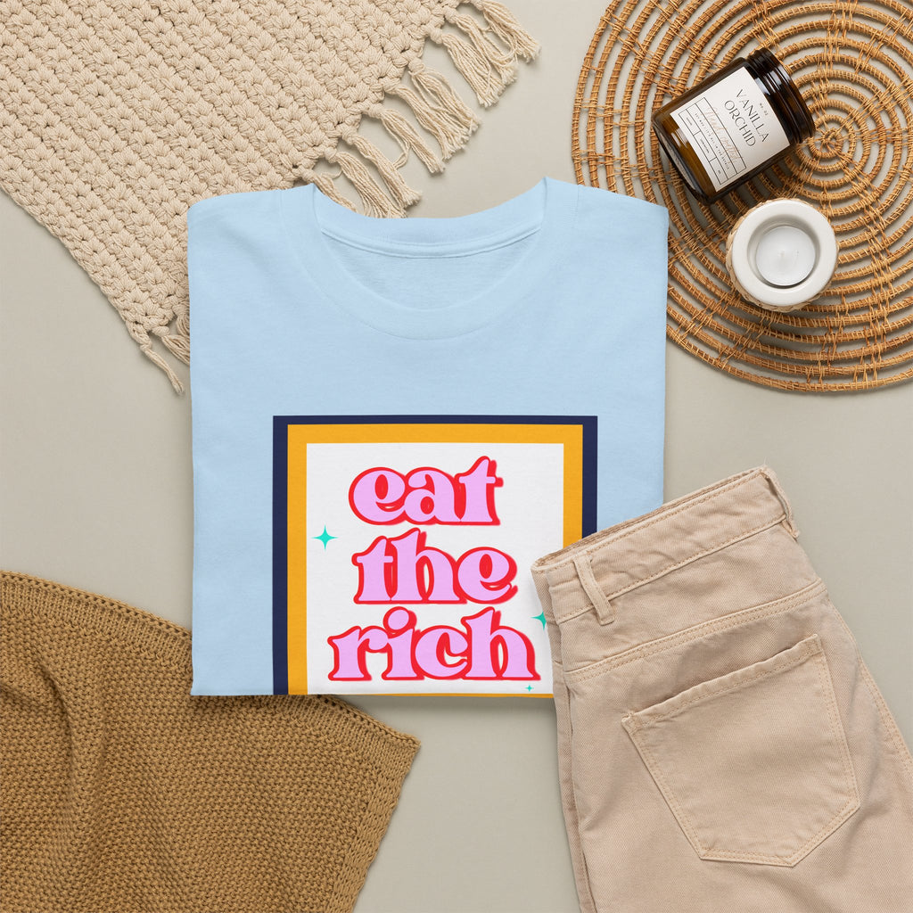 'Eat The Rich' Graphic Unisex Cotton T‑Shirt