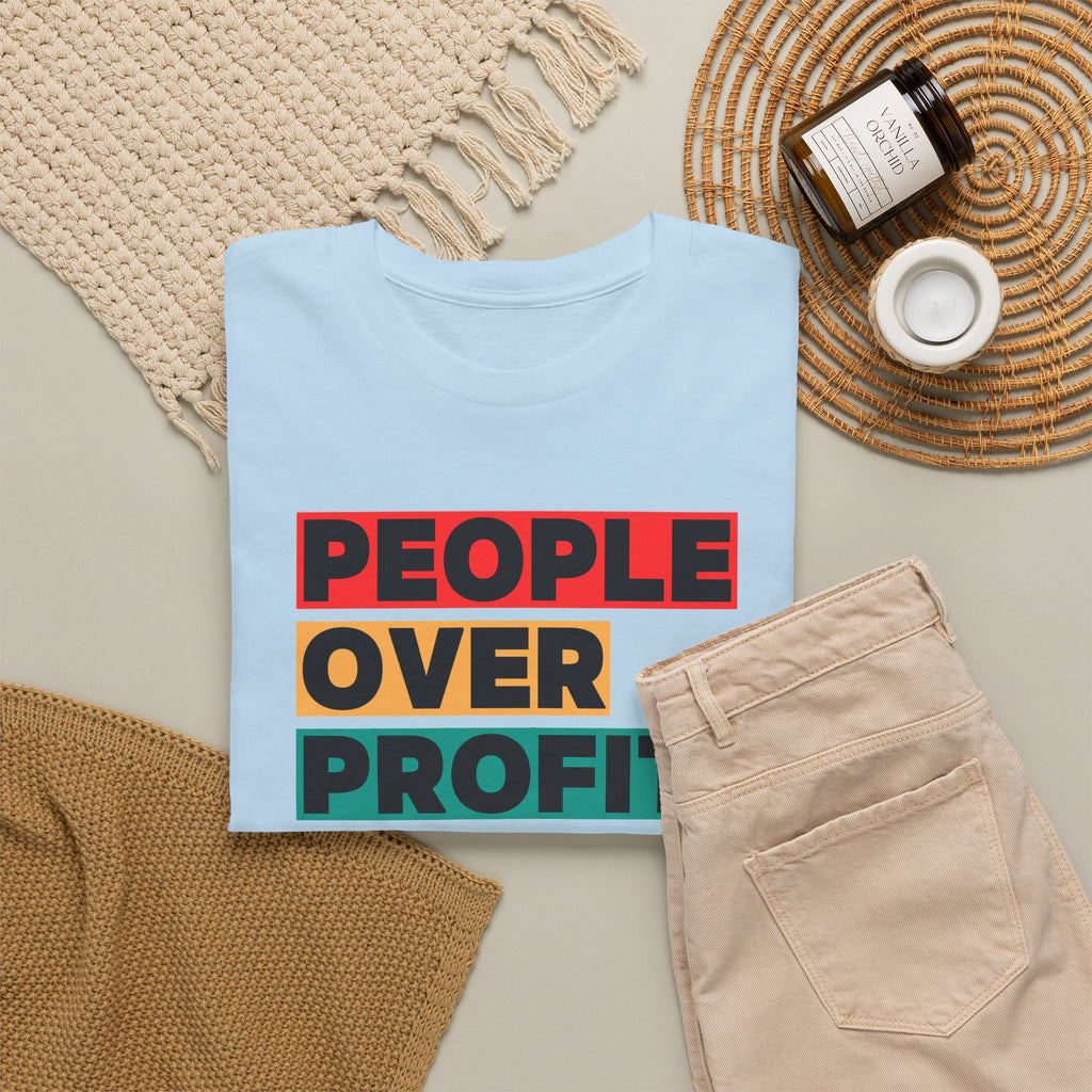 'People Over Profit'  Unisex Cotton T-Shirt