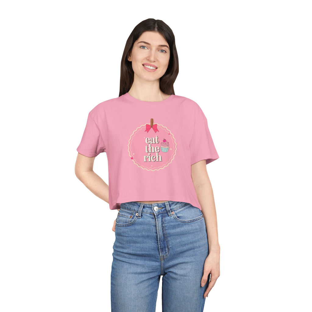 Eat the Rich - Coquette Cupcake Women's Crop Top Tee