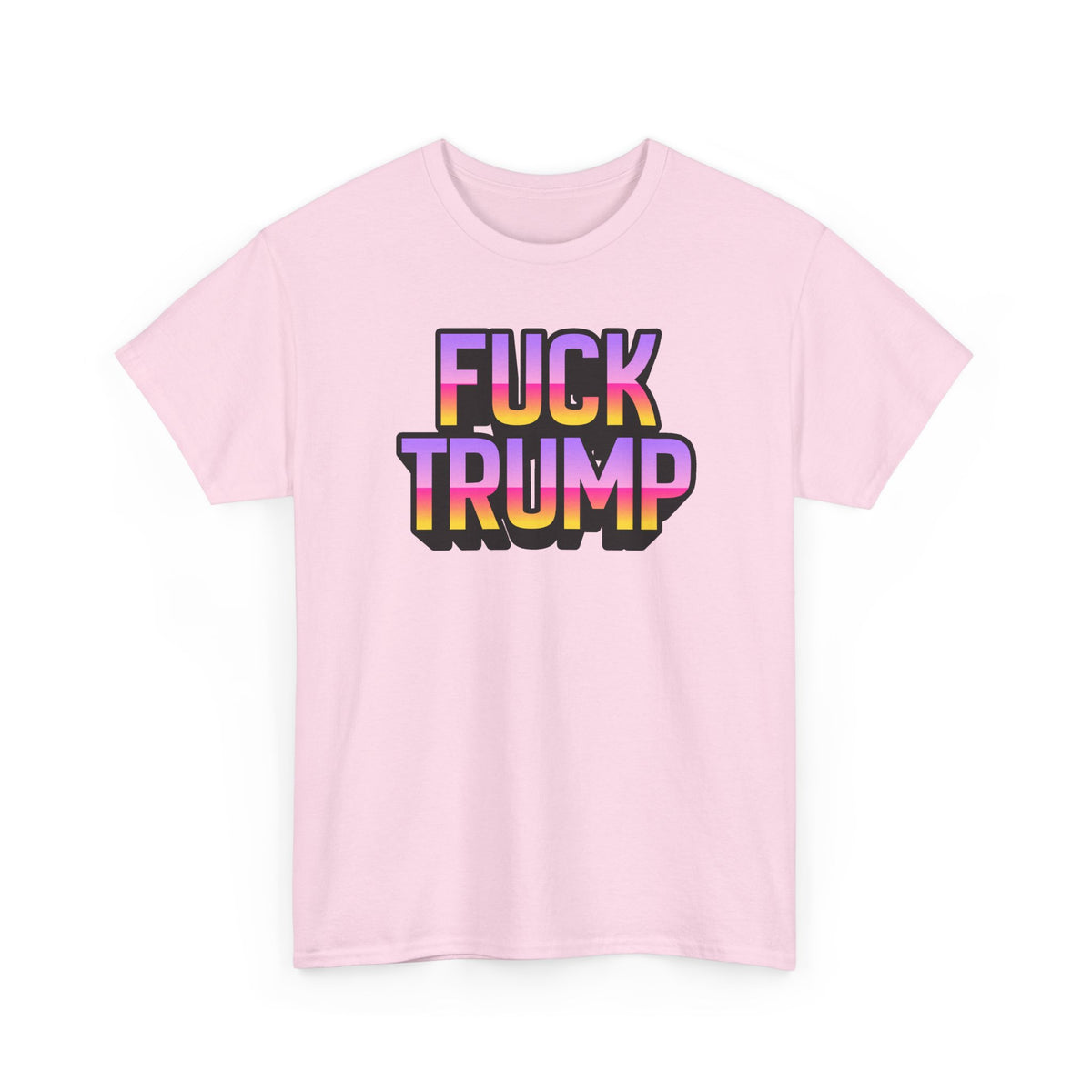 Anti TRUMP Rainbow Graphic Unisex Cotton T-Shirt