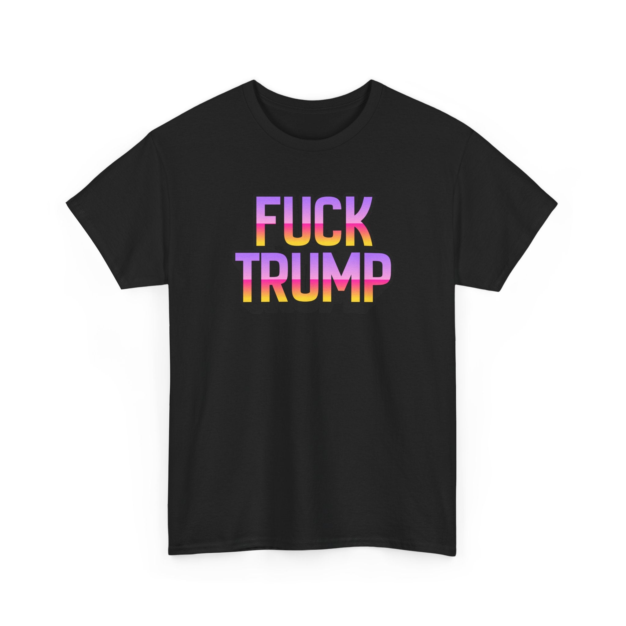 'FUCK TRUMP' Rainbow Graphic Unisex Cotton T-Shirt