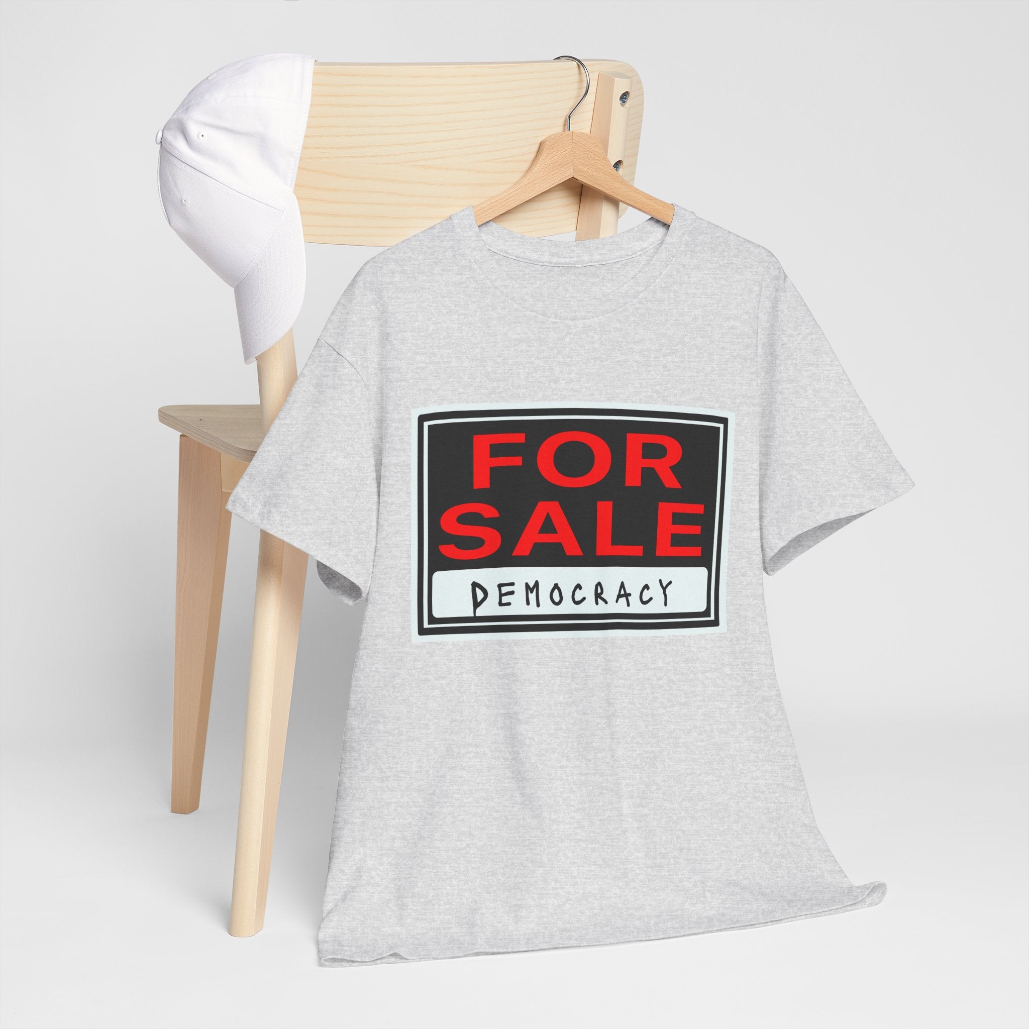 Democracy For Sale Graphic Tee — Funny Political Statement T-Shirt