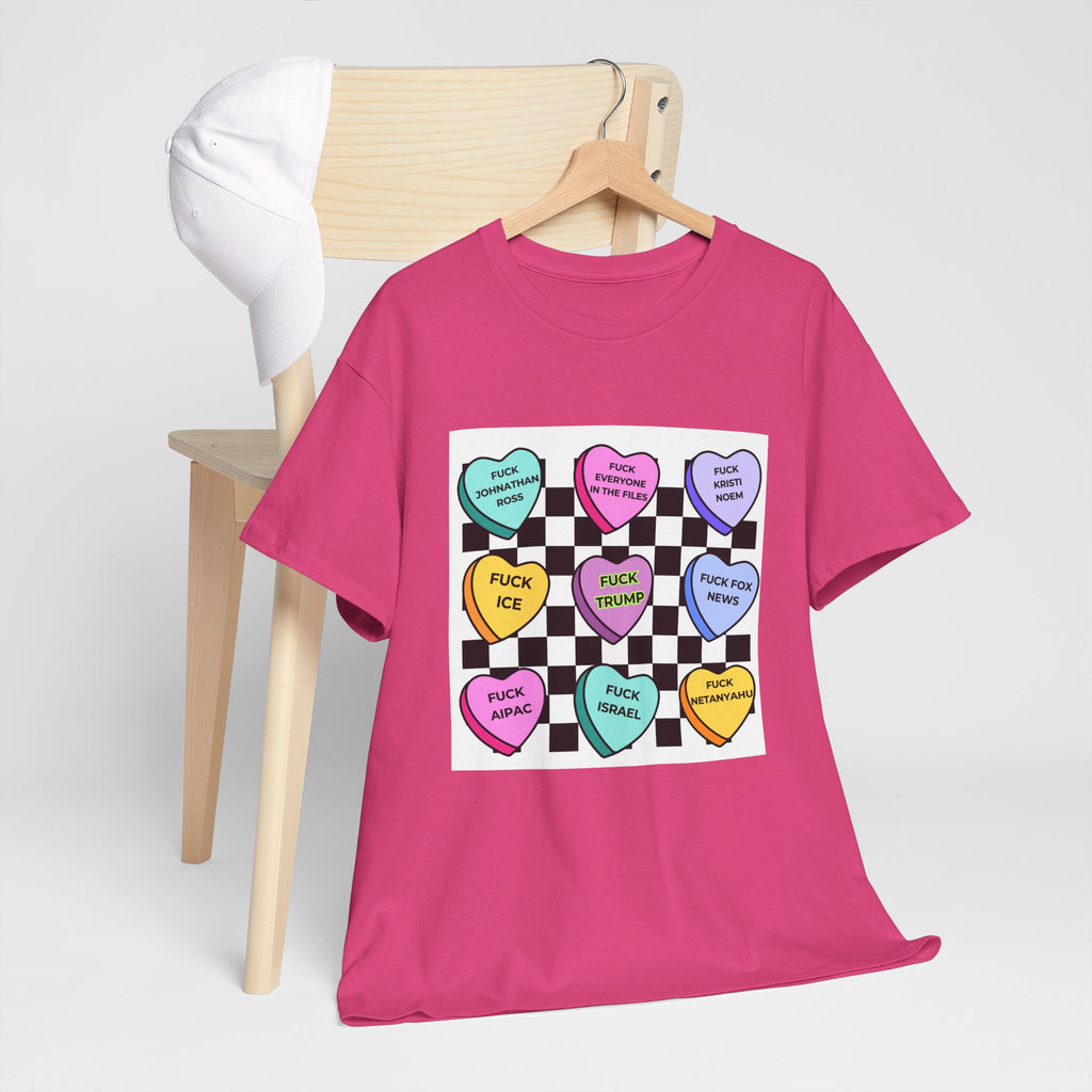 Political Conversation Hearts T-Shirt Social Justice Candy Heart Tee