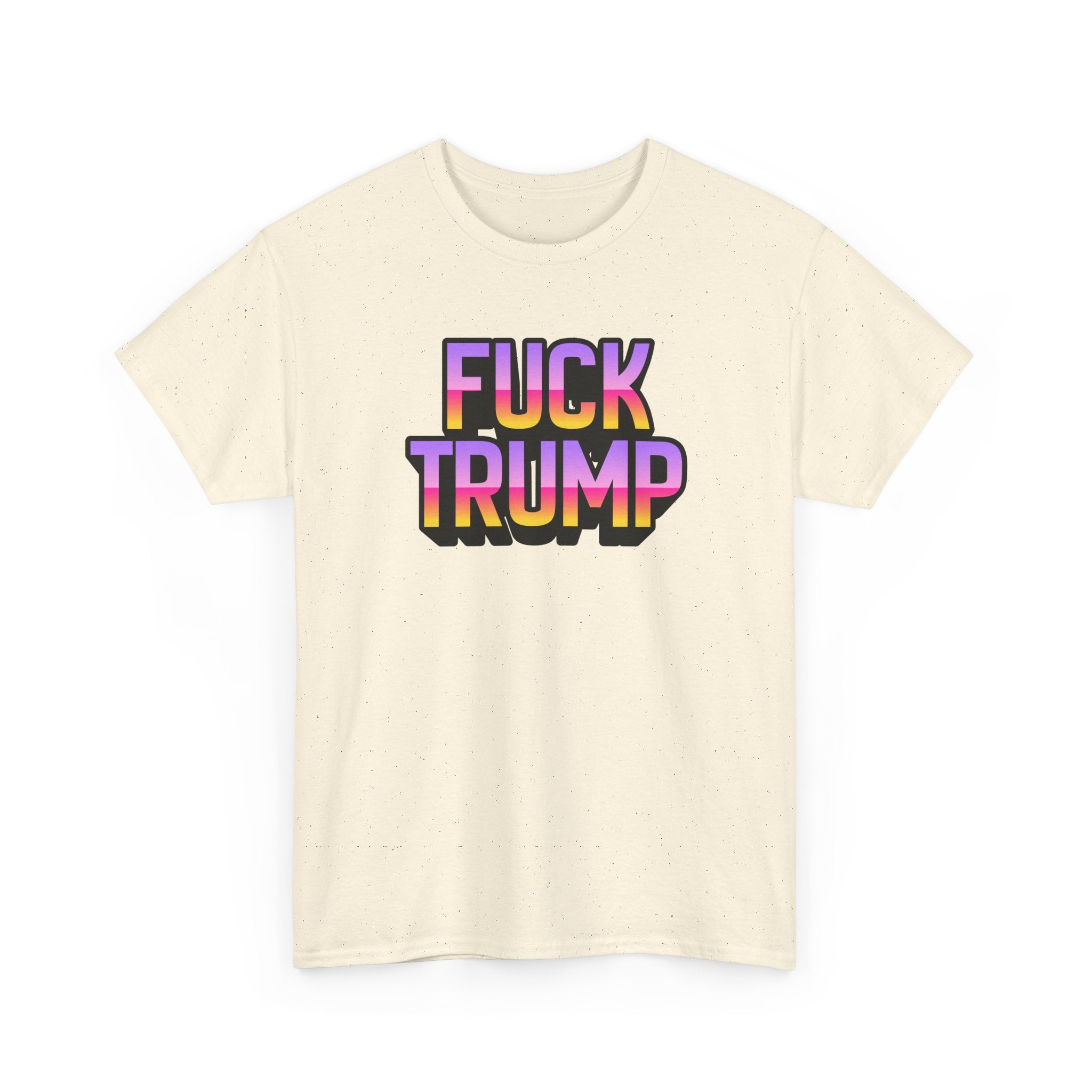 'FUCK TRUMP' Rainbow Graphic Unisex Cotton T-Shirt