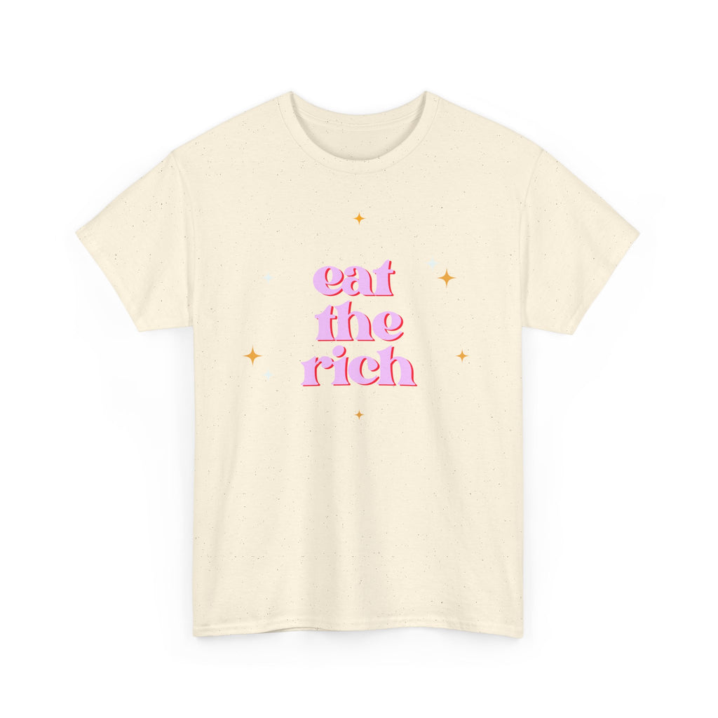 Eat The Rich T‑Shirt — Retro Pink Slogan Tee