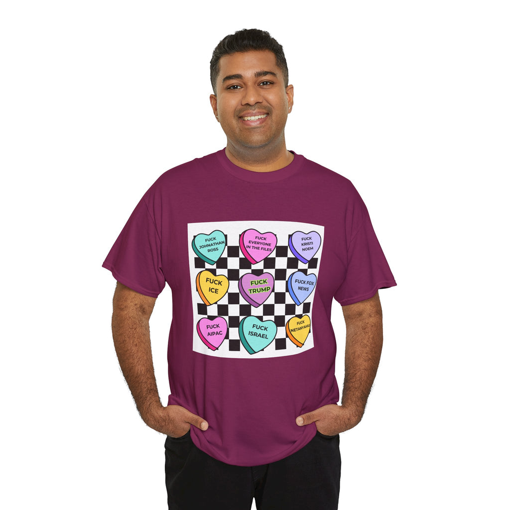 Political Conversation Hearts T-Shirt Social Justice Candy Heart Tee