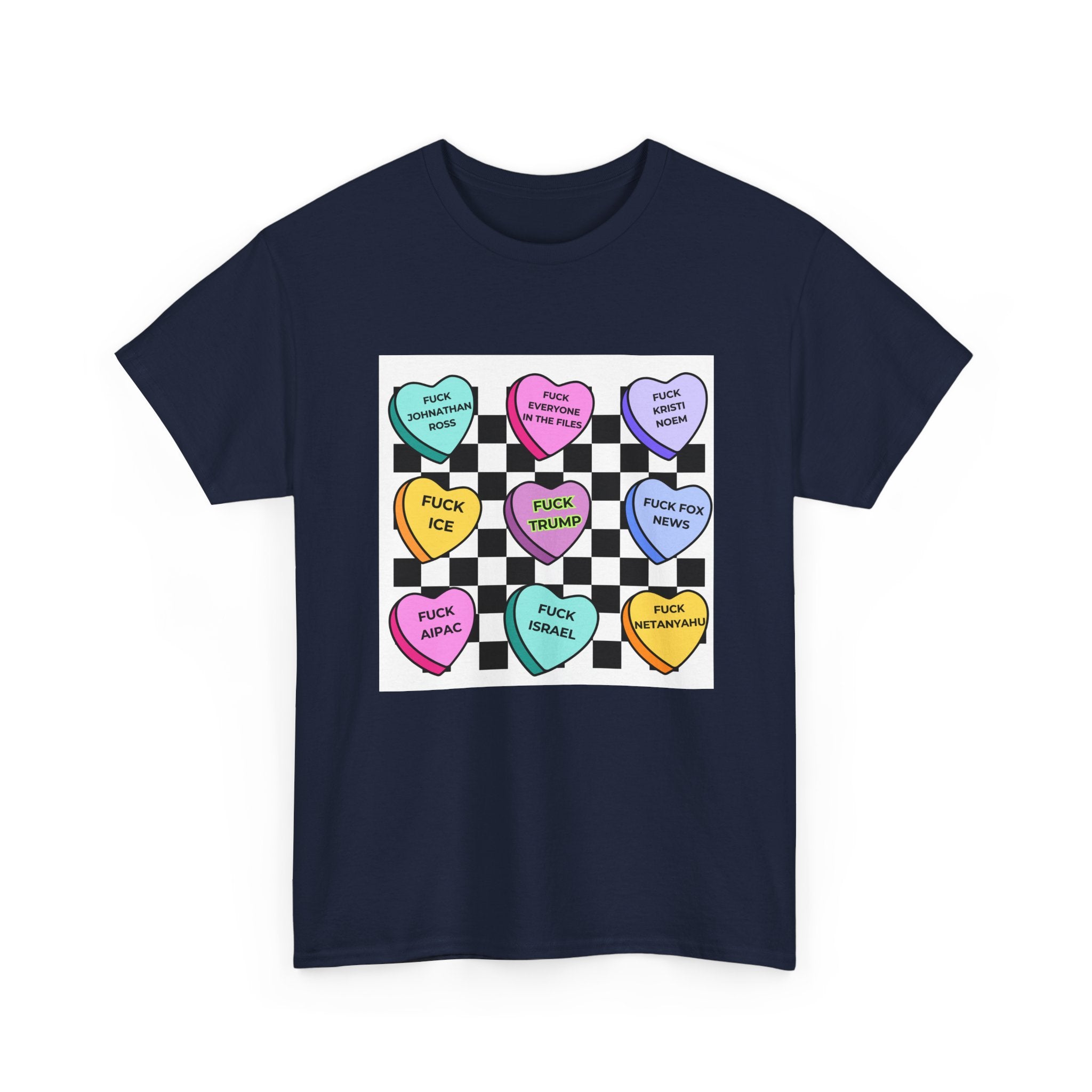 Political Conversation Hearts T-Shirt Social Justice Candy Heart Tee
