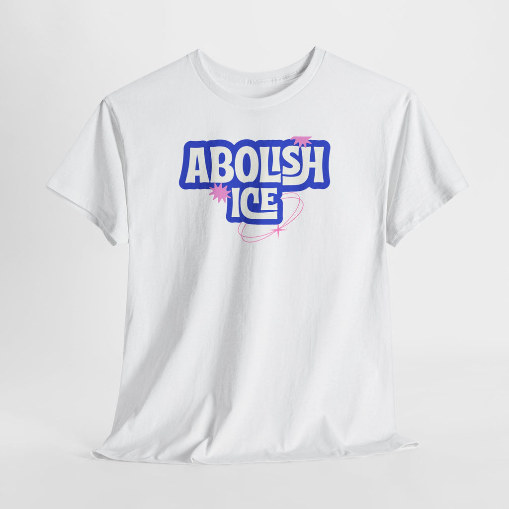 'Abolish ICE' Bold Political Graphic Unisex Cotton T-Shirt