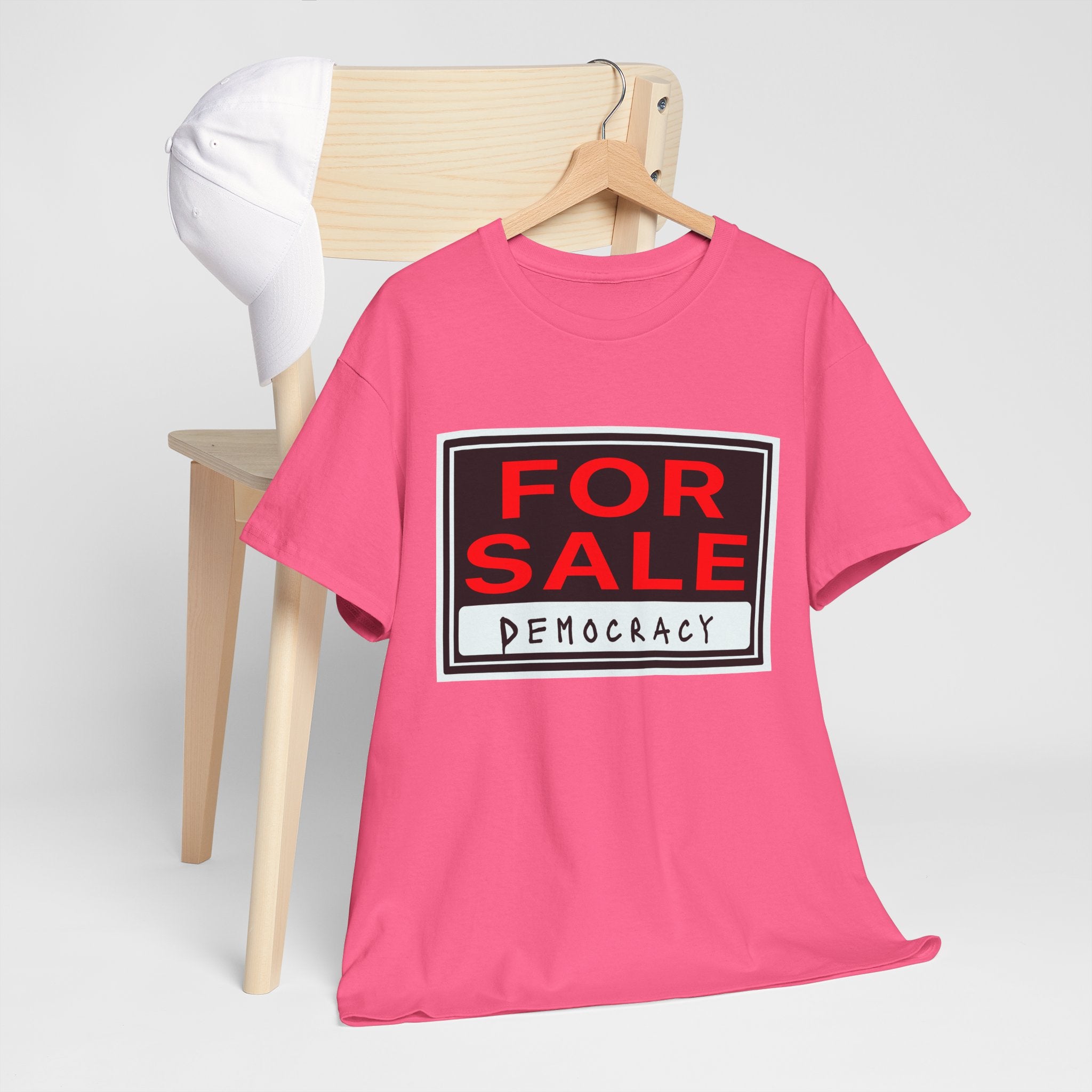 Democracy For Sale Graphic Tee — Funny Political Statement T-Shirt