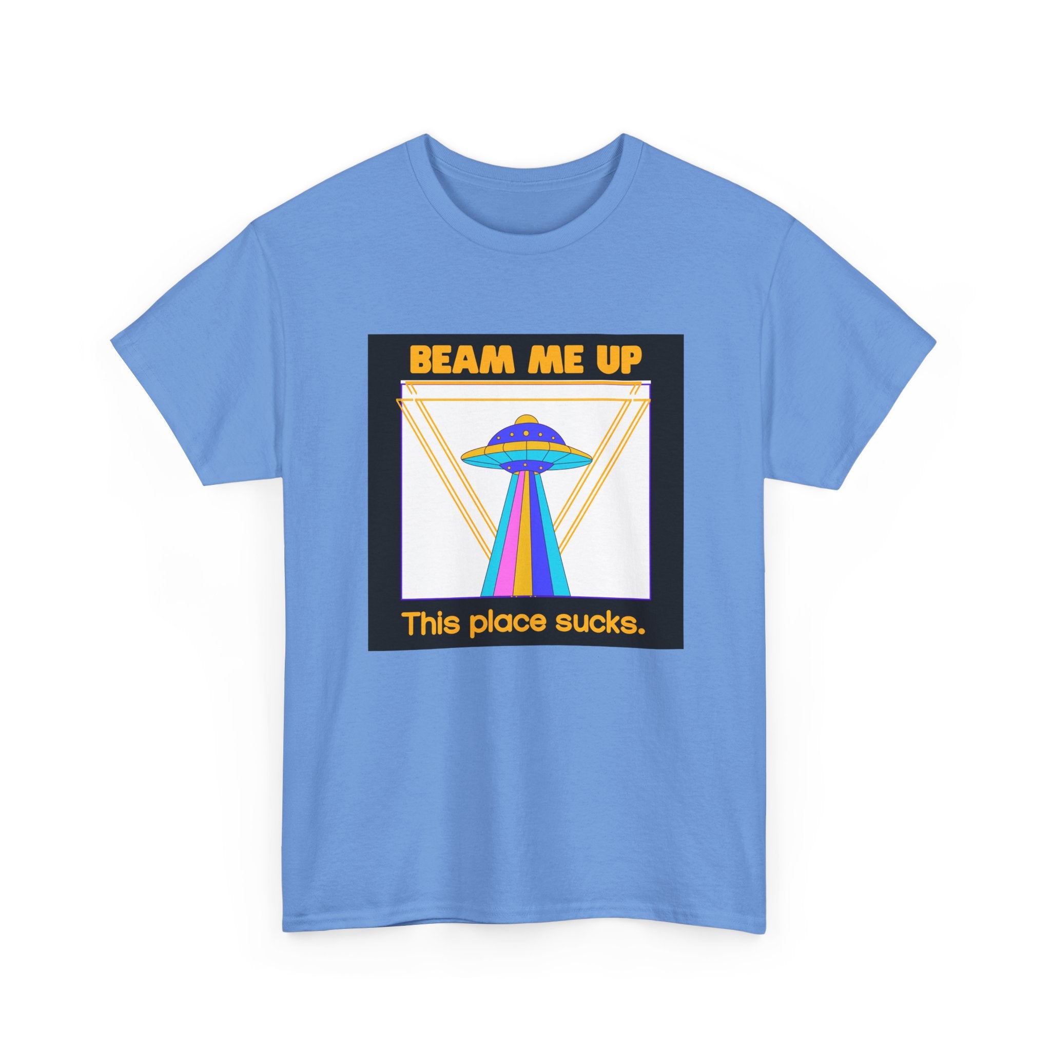 'Beam Me Up' Funny UFO Unisex Cotton T-Shirt